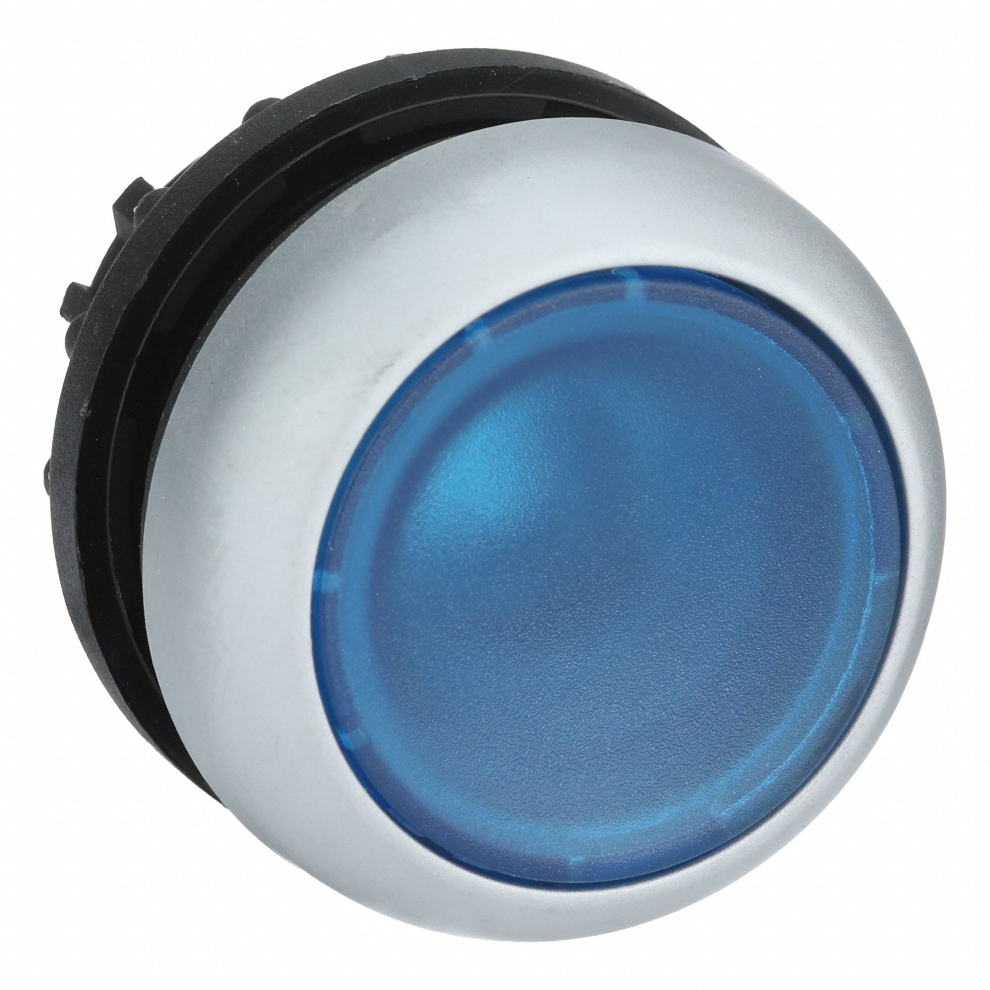 Flush Push Button: Blue, 22 mm Mounting Size, Non-Metallic, Momentary