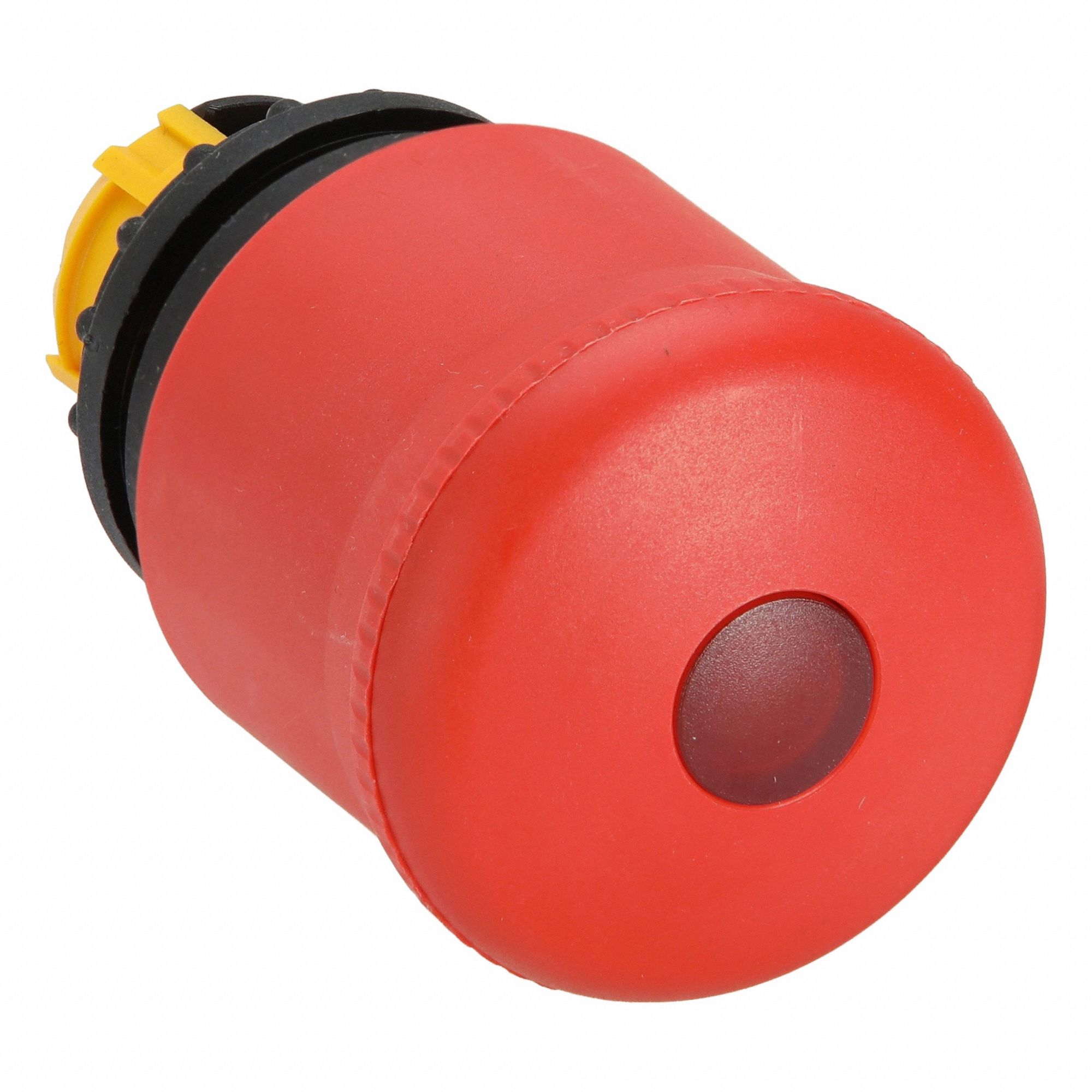 Contact Block: Illuminated, Mushroom Head Profile, Non-Metallic, 22 mm, 2NC