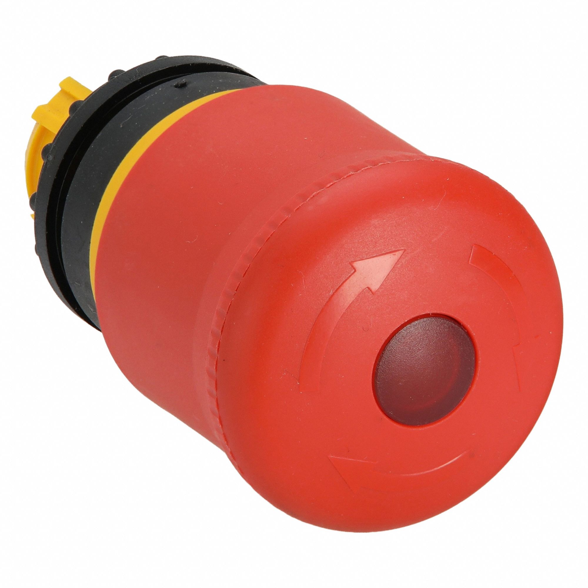 Contact Block: Illuminated, Mushroom Head Profile, Non-Metallic, 22 mm, 2NC