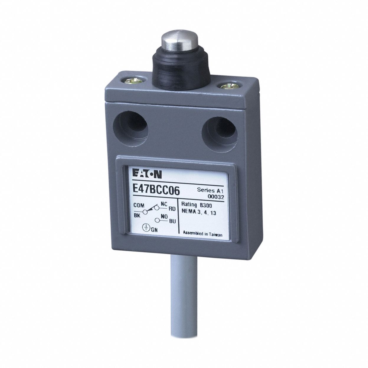 Limit Switch: Plunger Actuator, Momentary, Metallic, Plunger, 63.5 ozf Op Force - Max, 0.07 in
