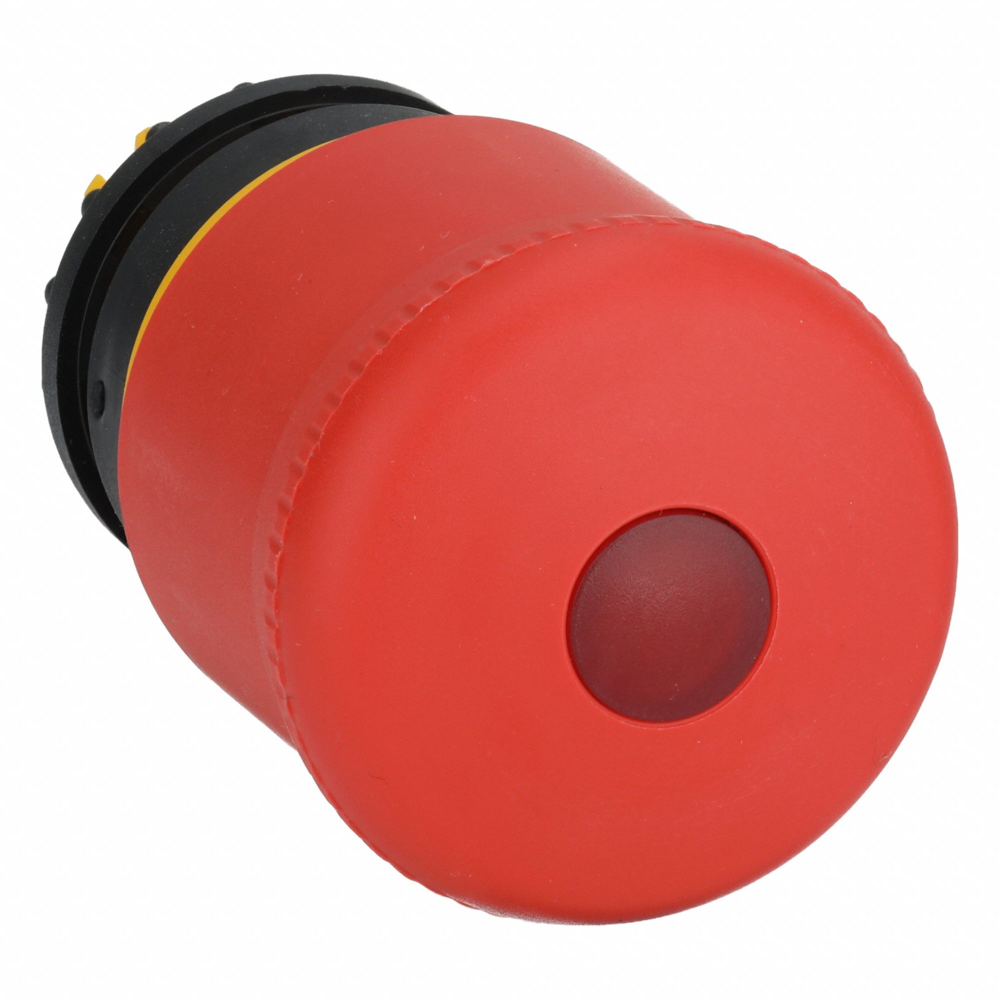 Mushroom Head Push Button: Red, 22 mm Mounting Size, Non-Metallic, Maintained