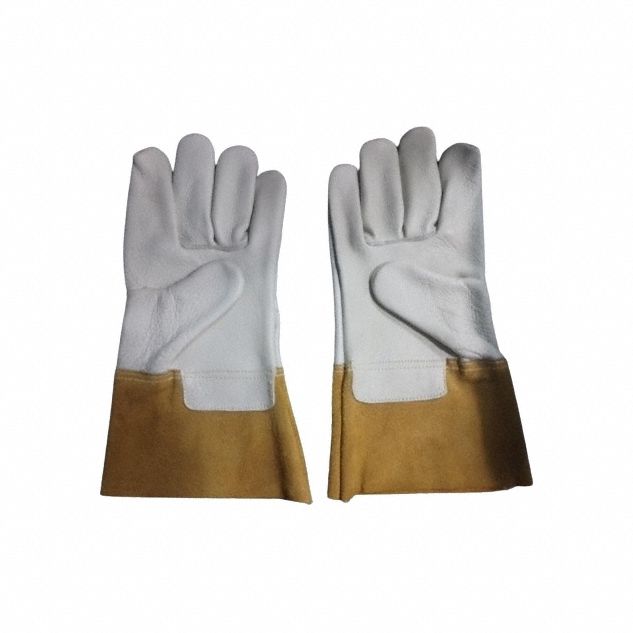 Welding Gloves: Wing Thumb, Gauntlet Cuff, Premium, Cowhide, Condor, L Glove Size, Gauntlet, 1 PR