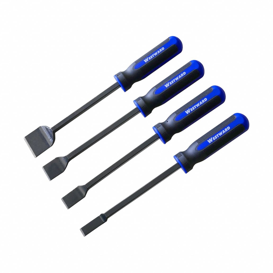 Gasket Scraper: Bld. Mat. Carbon Steel, Hdl. Mat. Plastic, Stiff, Straight Bld. Shape