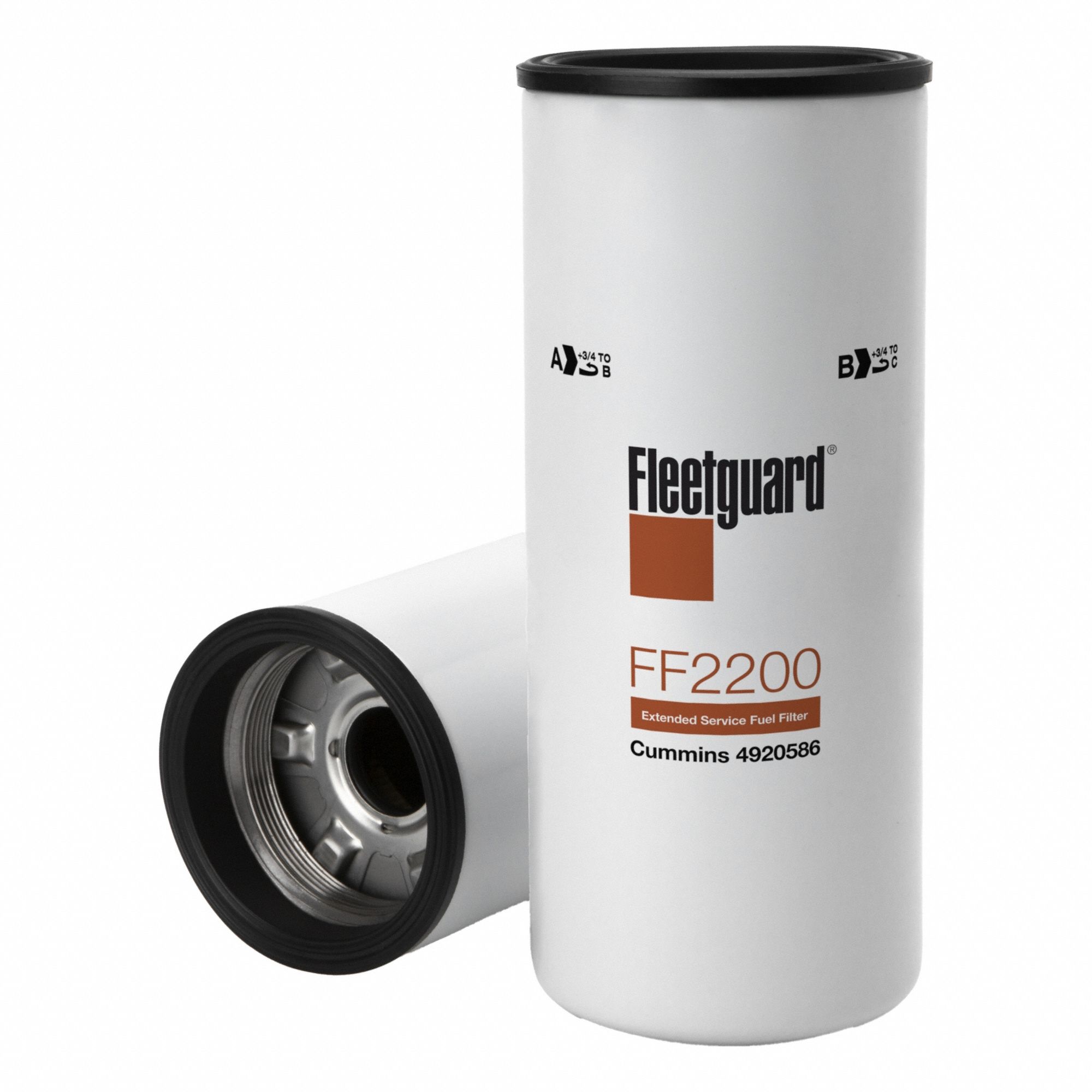Automotive Fuel Filter: 12 3/8 in Overall Lg, 3 11/16 in Outside Dia, Diesel Fuel, Diesel