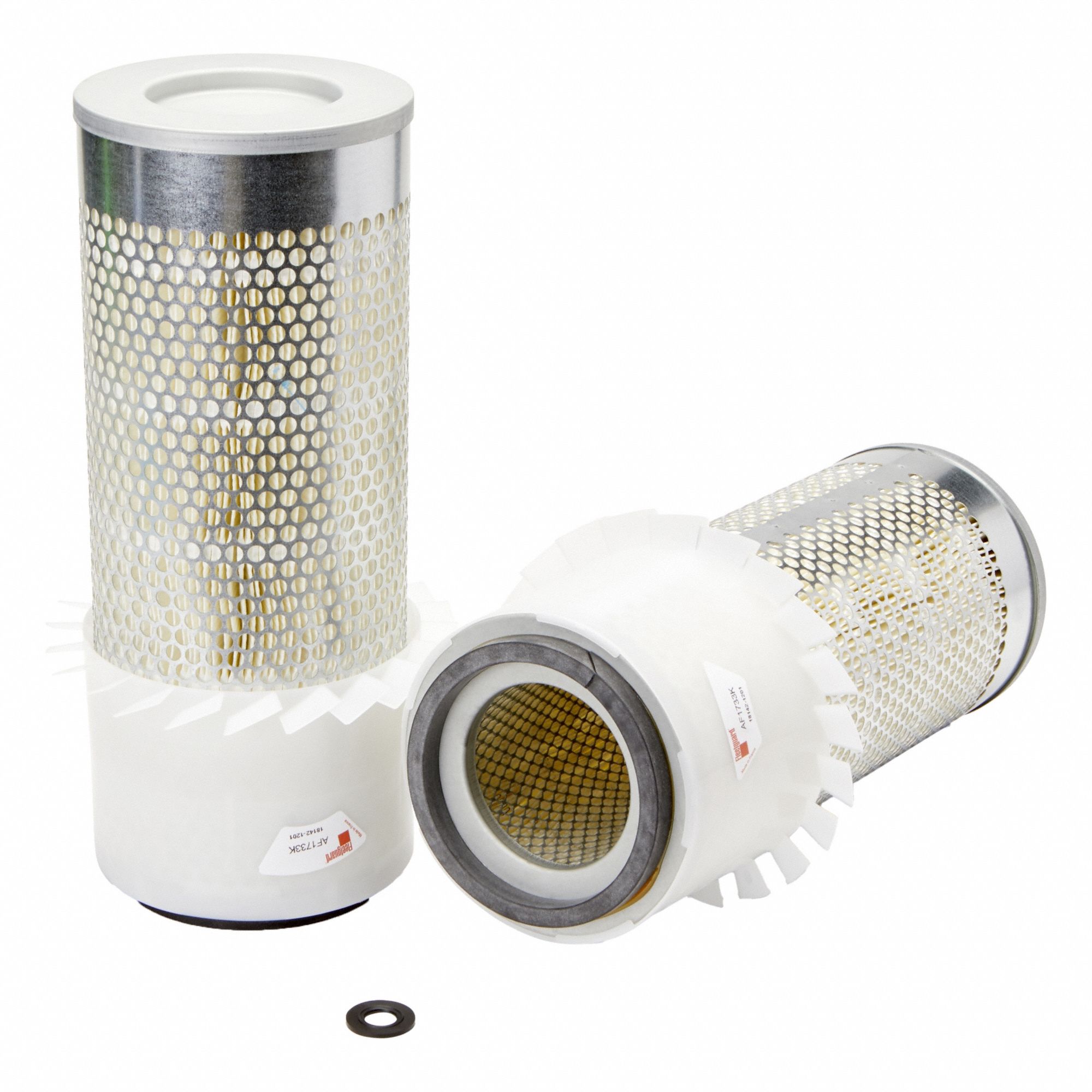 Automotive Air Filter: Round-Oval, Engine, Axial Seal, 6 3/32 in Outside Dia, PA2418-FN