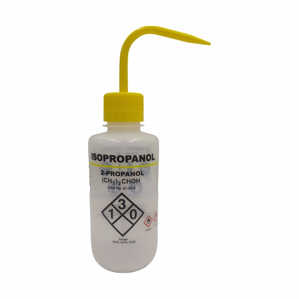 Wash Bottle: 16 fl oz Capacity - oz, 500 mL Capacity - mL, Isopropanol, Narrow Mouth Size, Nonvented