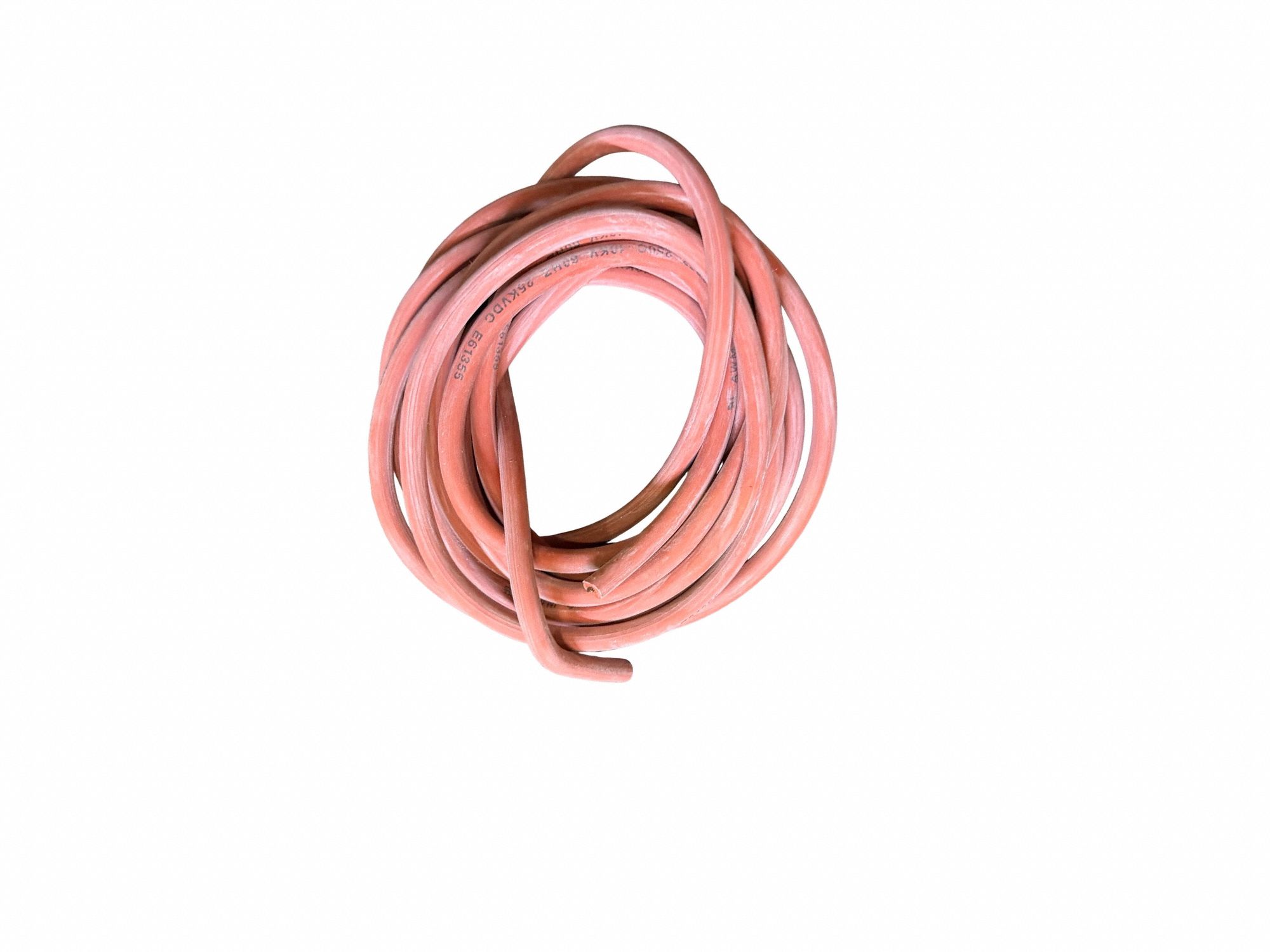 Ignition Wire: 16 AWG Conductor Size, 1 Conductors, 25kV DC, 10 ft Overall Lg, Red
