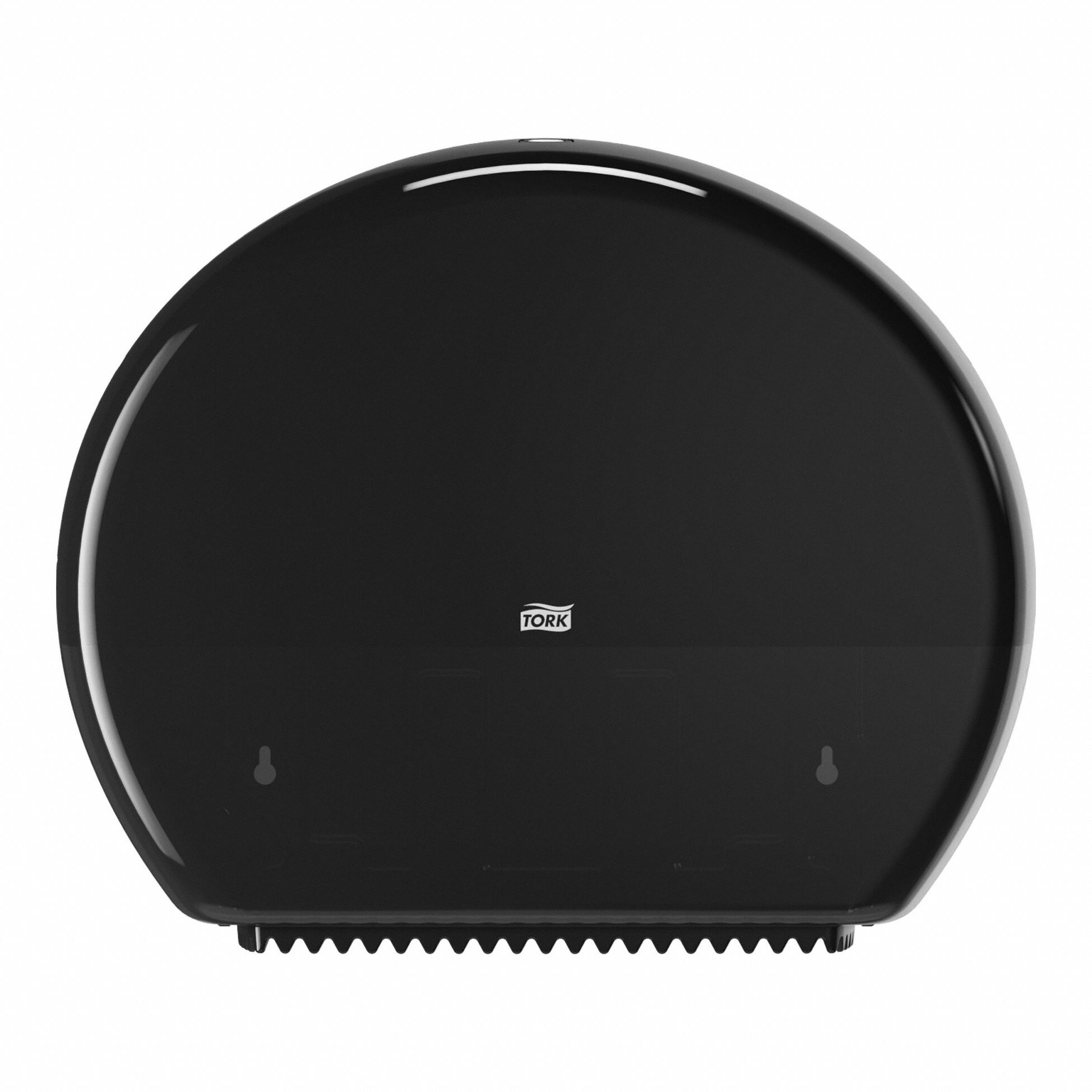 Toilet Paper Dispenser: Jumbo Core, Horizontal Single Roll, Plastic, Black, T1