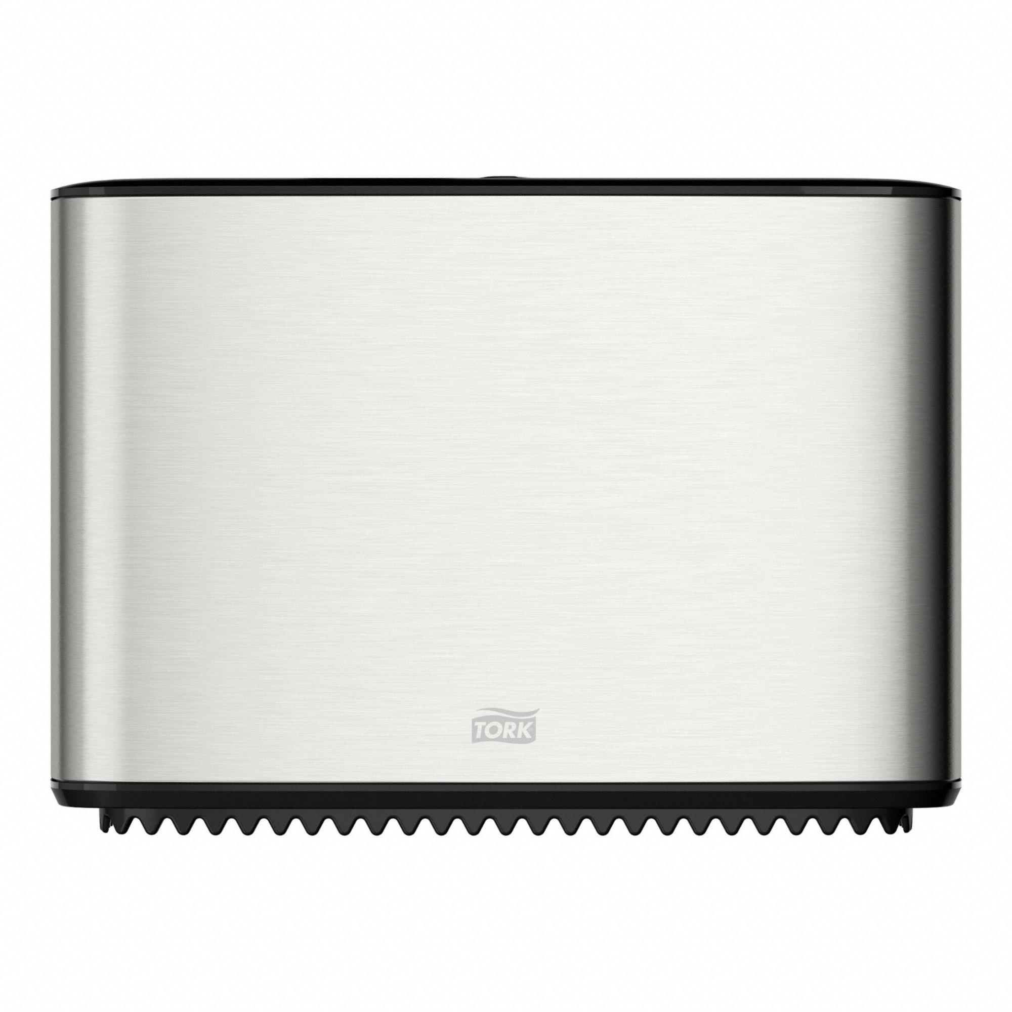 Toilet Paper Dispenser: Jumbo Core, Horizontal Single Roll, Stainless Steel, Silver, T2