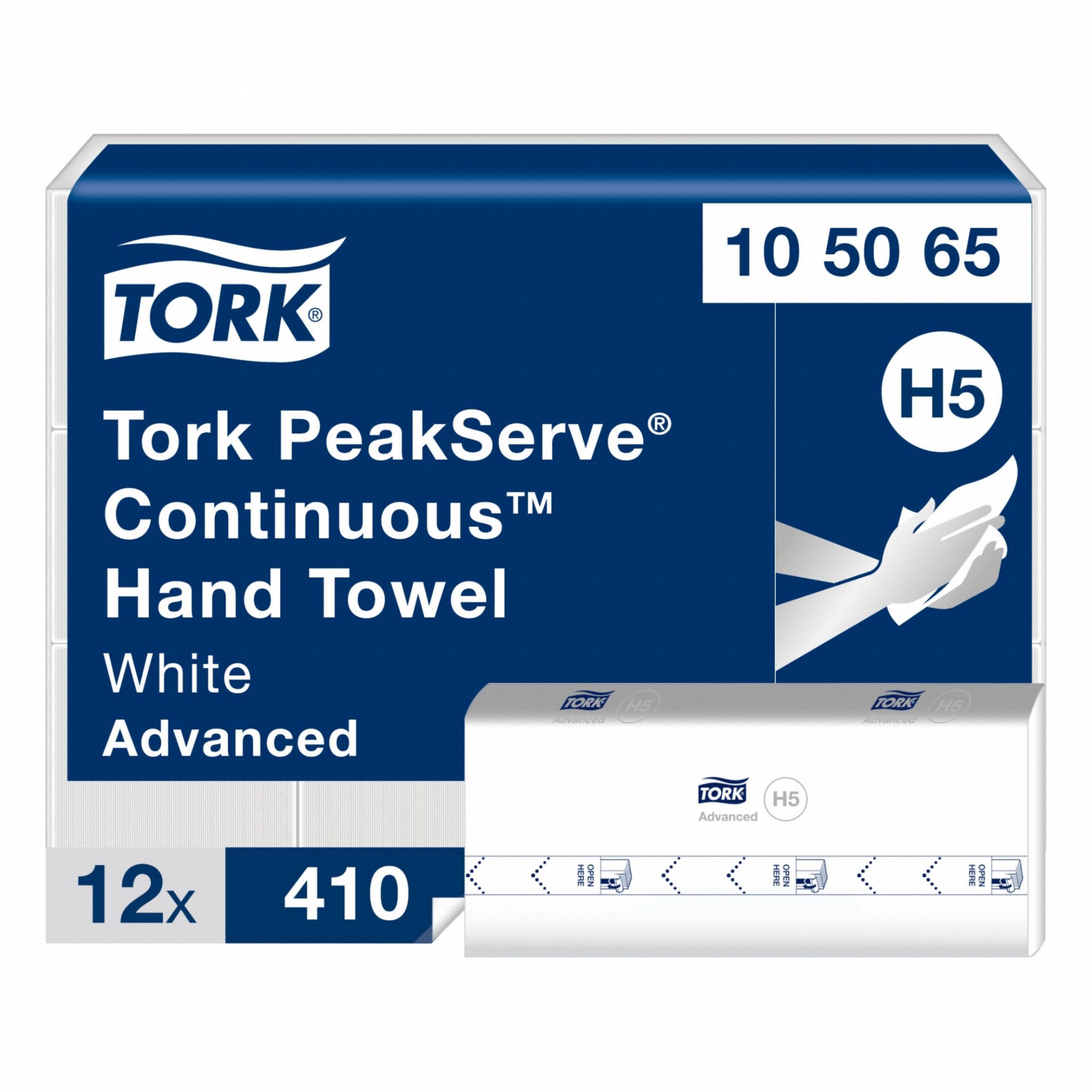 Paper Towel Sheets: White, 7 7/8 in Sheet Wd, 8 7/8 in Sheet Lg, 410 Sheets, 1 Ply, 12 PK