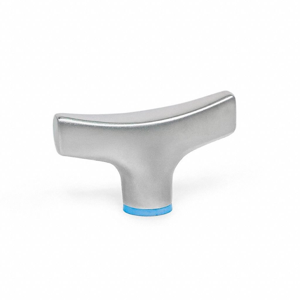 Hygienic Wing Nut: M4 Thread Size, Stainless Steel, 316, EPDM, 40 mm Max Wing Span, Plain