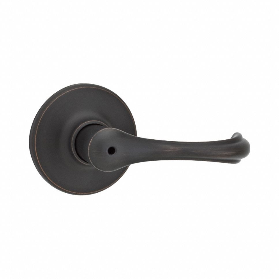Door Lever Lockset: Privacy Lever Locksets, Bronze, ADA Compliant
