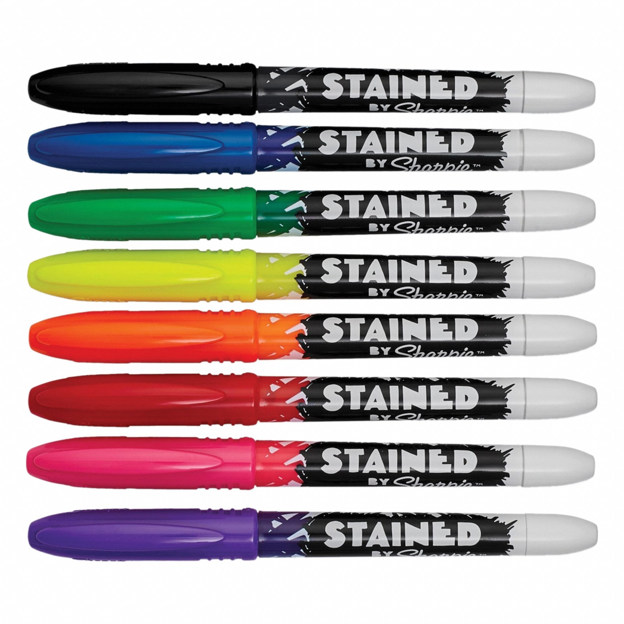 Marker: Brush, Capped, Pen Style, Non-Washable, Non-Toxic, 8 per Pack, Assorted
