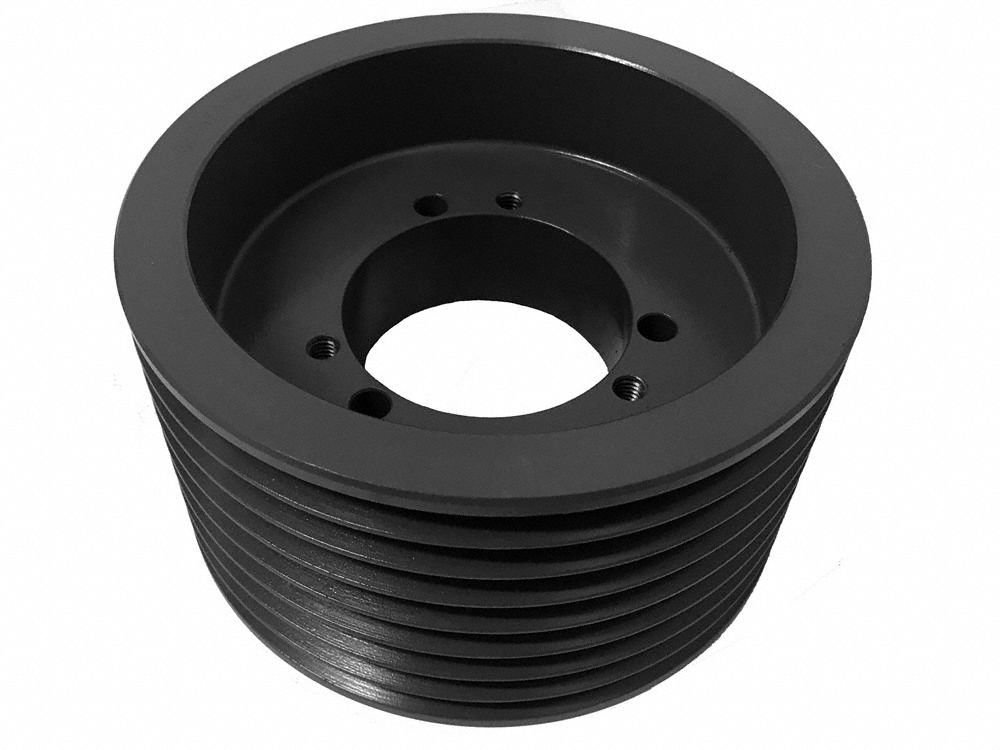 V-Belt Pulley: 3V1060, 8 Groove, 10.6 in OD, Bushed Bore, SF, Quick Detachable