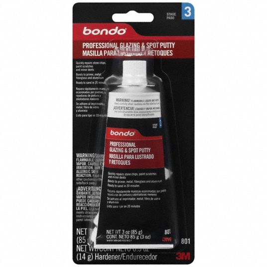 BONDO, Fiberglass/Metal/Wood, 5 min Working Time, Glaze and Spot Putty