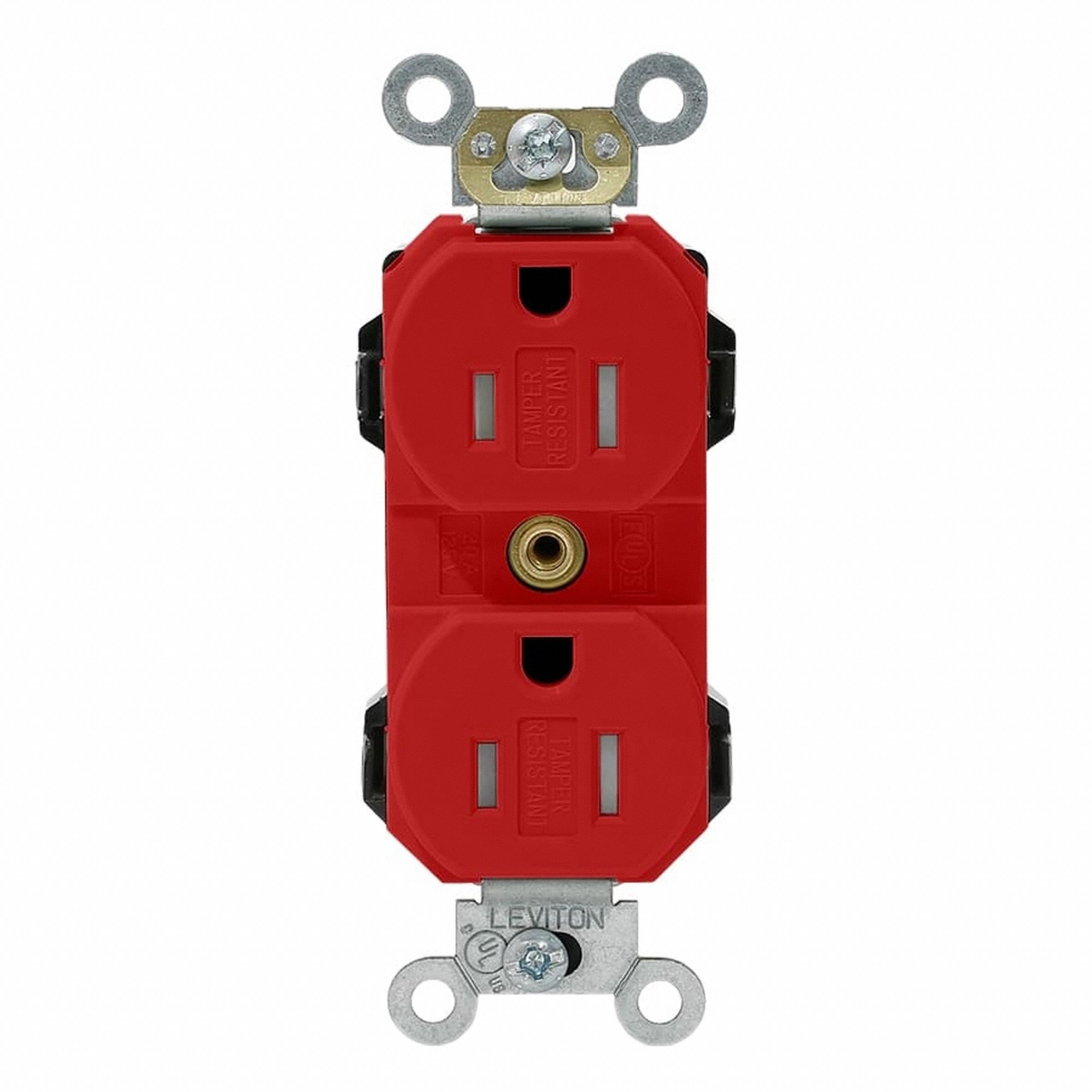 Lev-Lok Rec 15A 125V TR Red