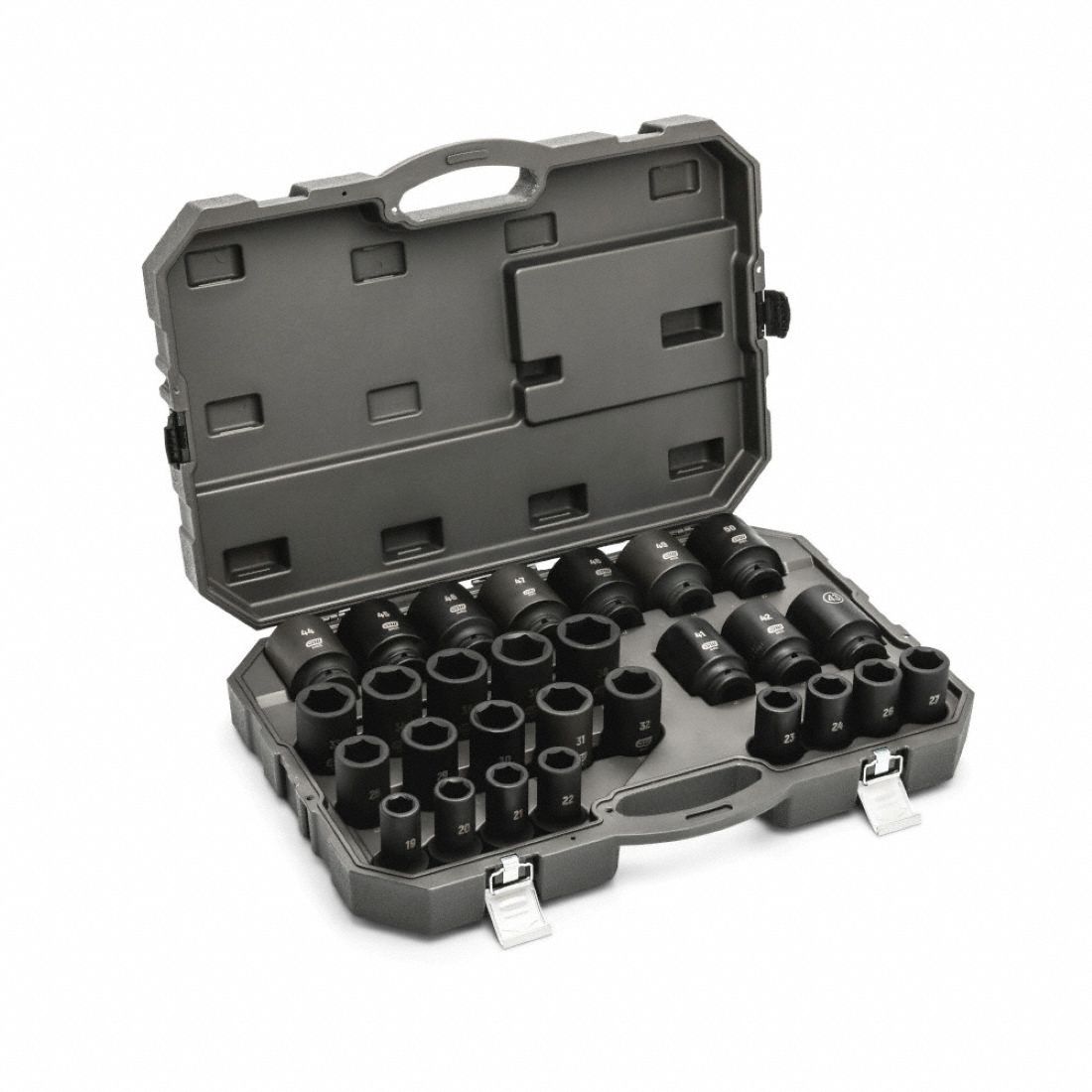 Metric Dp Impact Socket 28Pc 3/4in 6 Pt