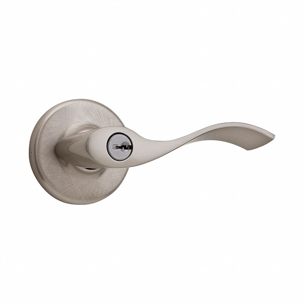 Door Lever Lockset: Office Lever Locksets, Nickel, ADA Compliant