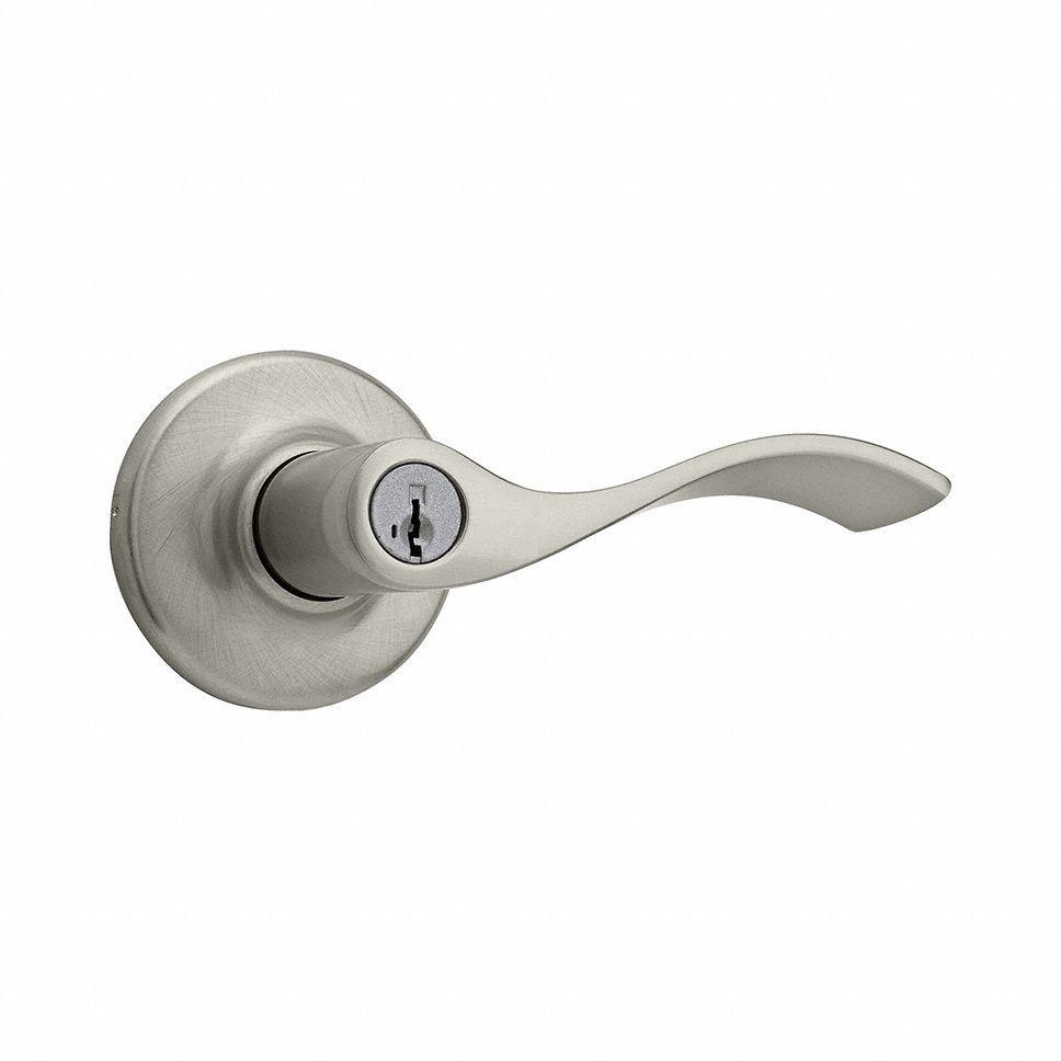 Door Lever Lockset: Office Lever Locksets, Nickel, ADA Compliant