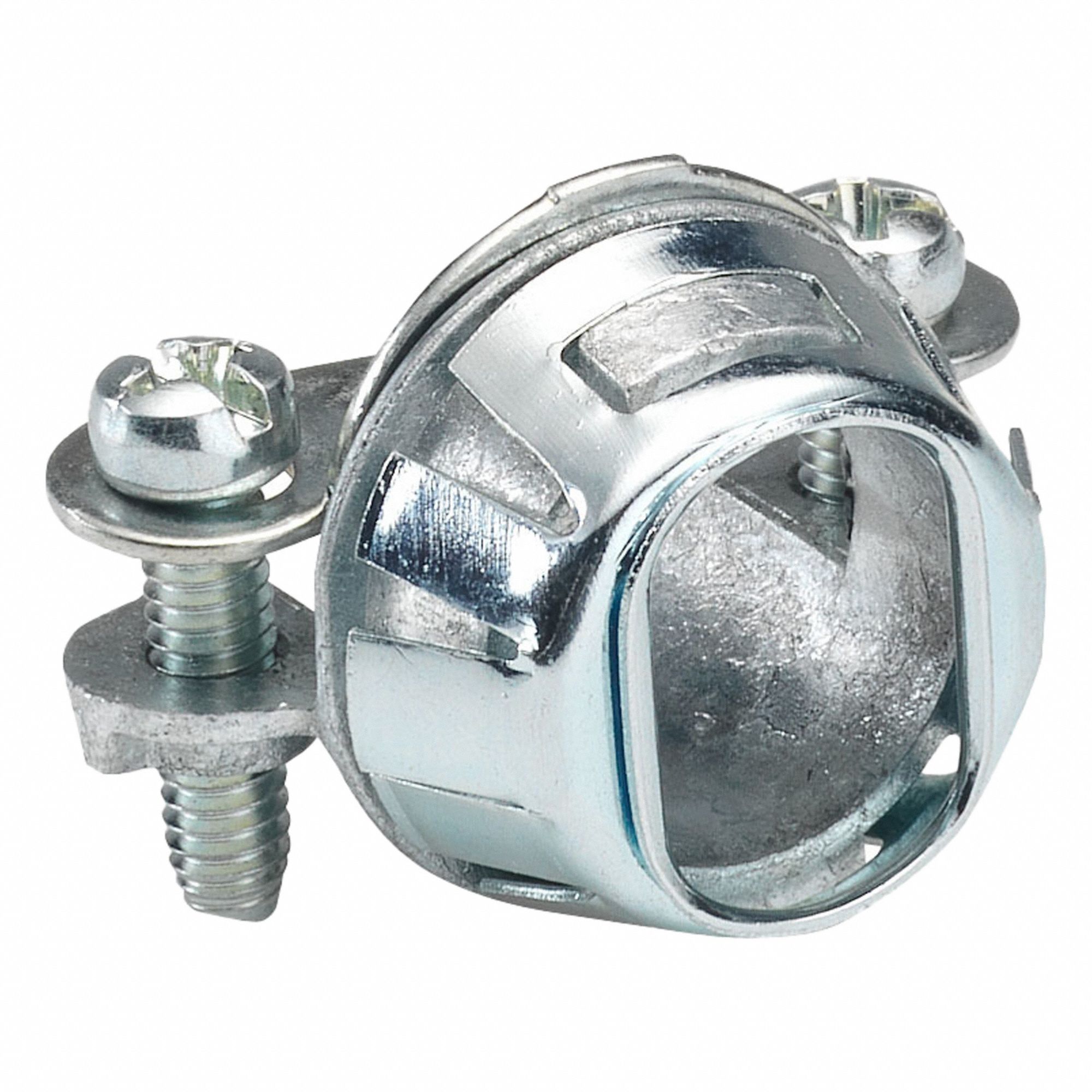 Screw Connector, Silver, Straight