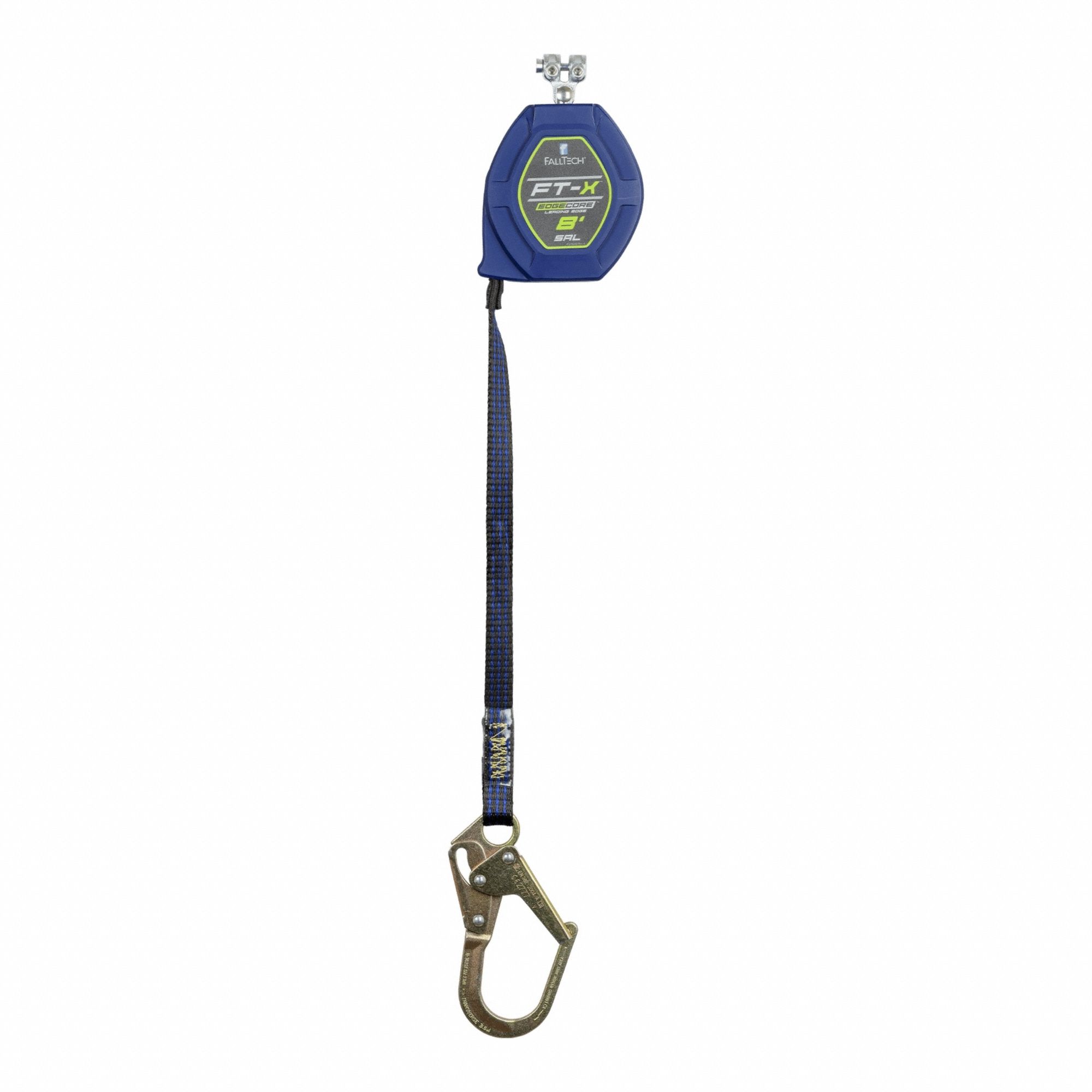 Self-Retracting Lifeline: 1 15/16 inSteel Swivel Rebar Hook Anchor, 8 ft Line
