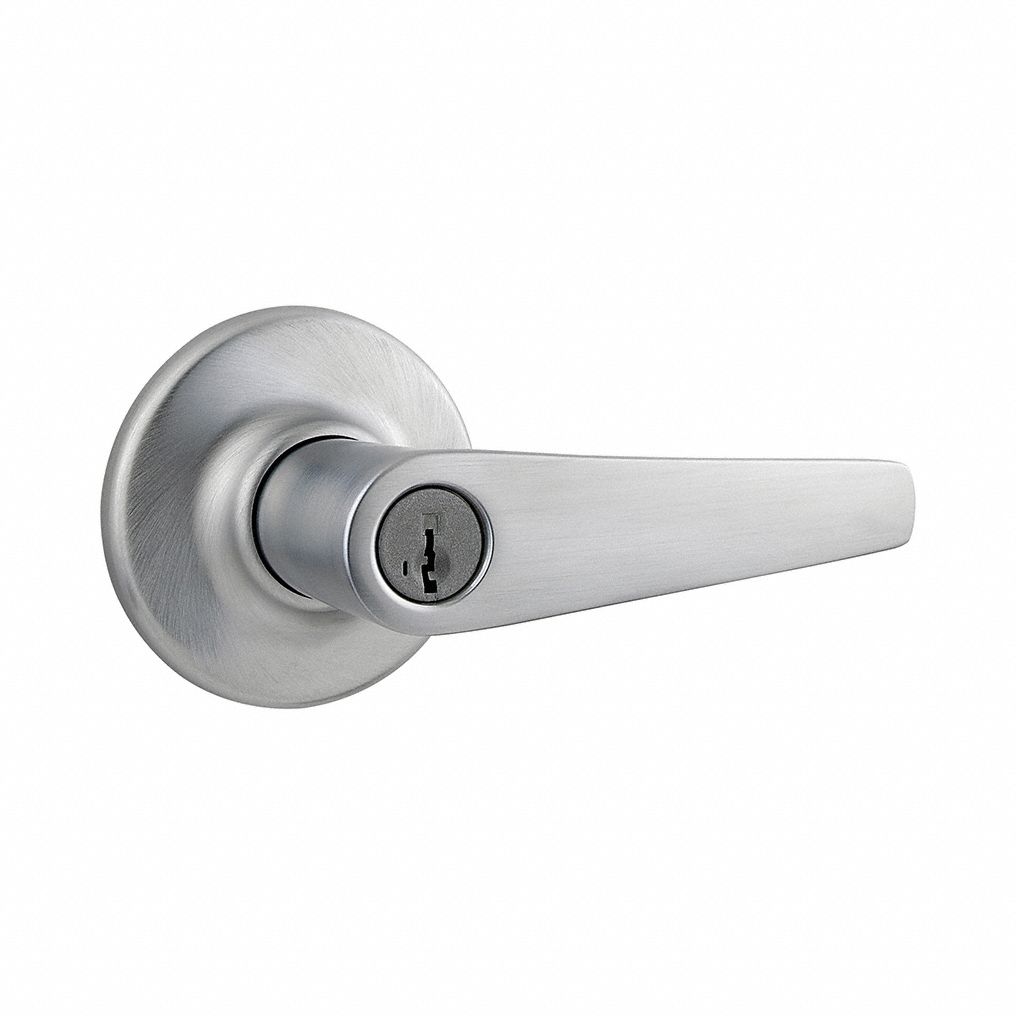 Door Lever Lockset: Office Lever Locksets, Chrome, ADA Compliant