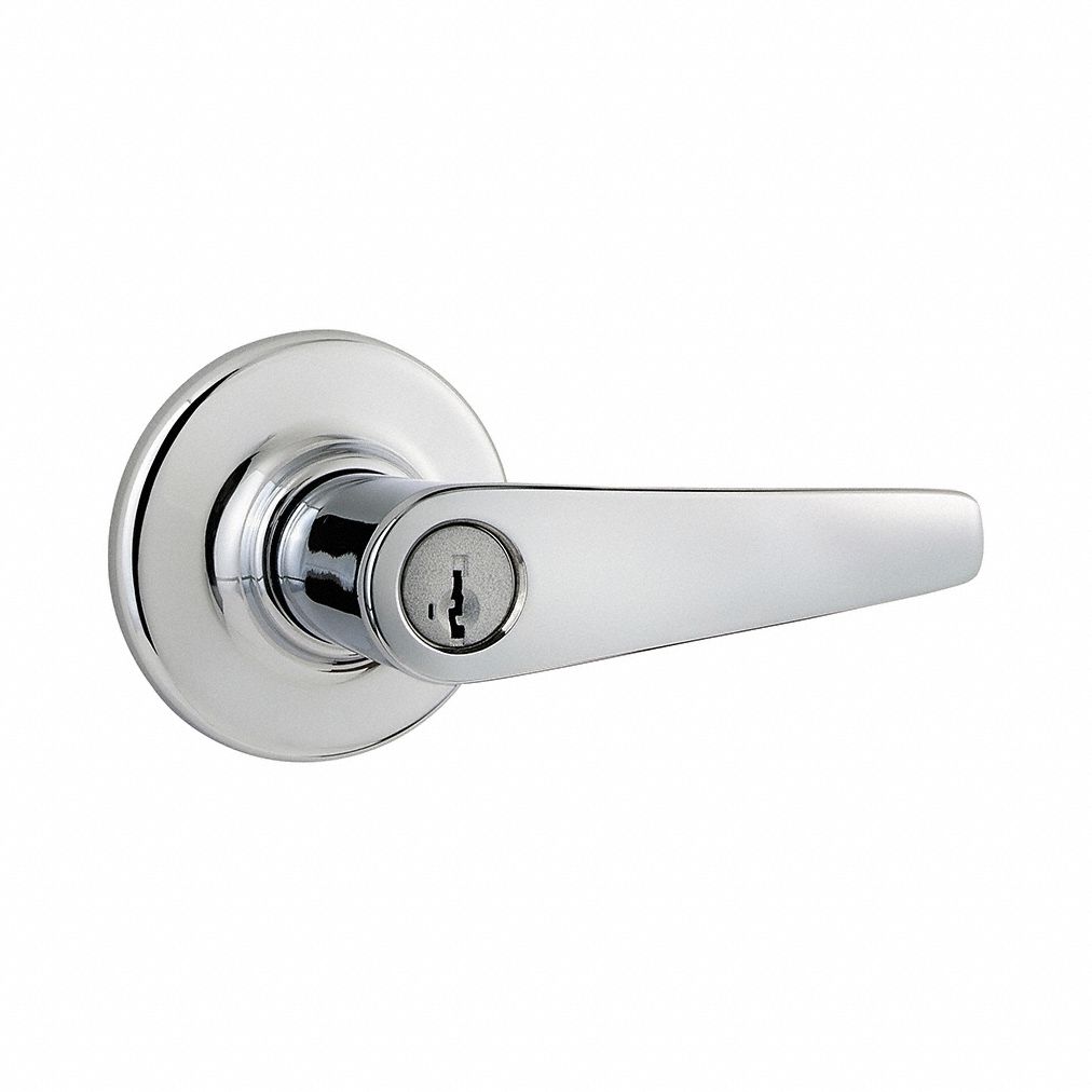 Door Lever Lockset: Office Lever Locksets, Chrome, ADA Compliant