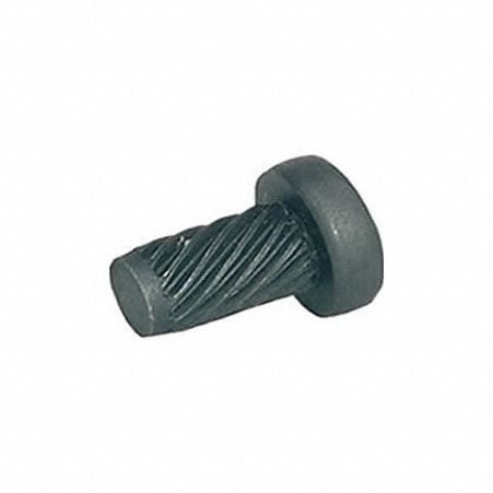 Stop Pin: Spiral, Black Oxide, Steel, Grade 1038, 3/8 in Nominal Pin Dia, 0.625 in Head Dia