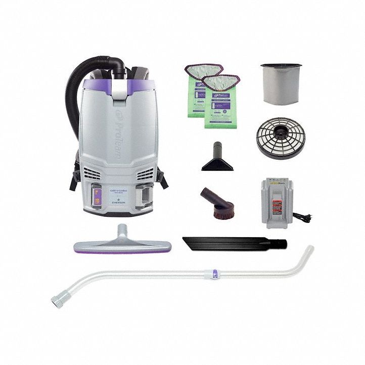 Backpack Vacuum: 65 cfm Air Flow, 16.4 lb Wt, 63 dB Sound Level, 1 1/2 gal Vacuum Capacity