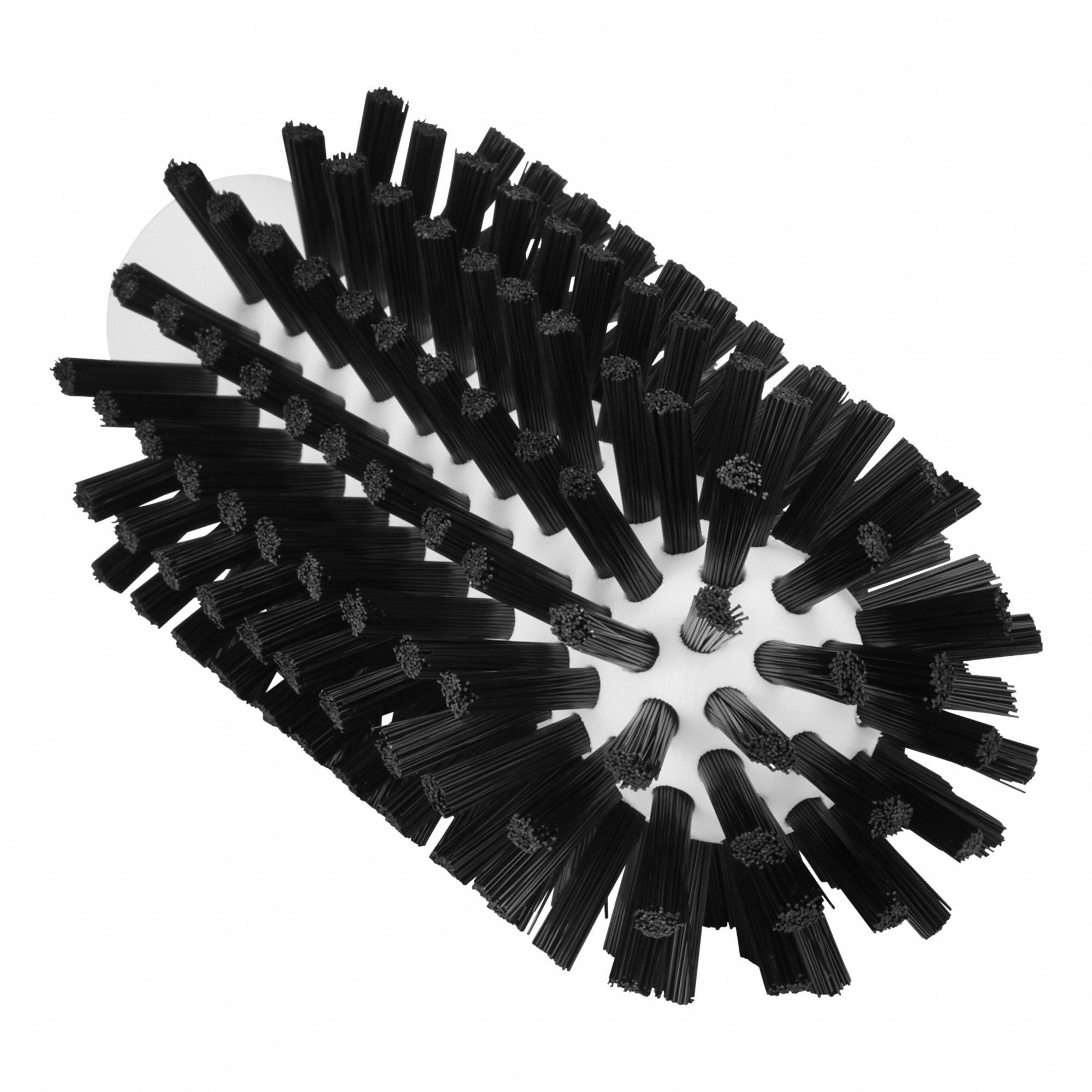 Tube and Pipe Brush: Polyester Bristle, Black, 2.5 in Brush Dia, 5 3/4 in Brush Lg
