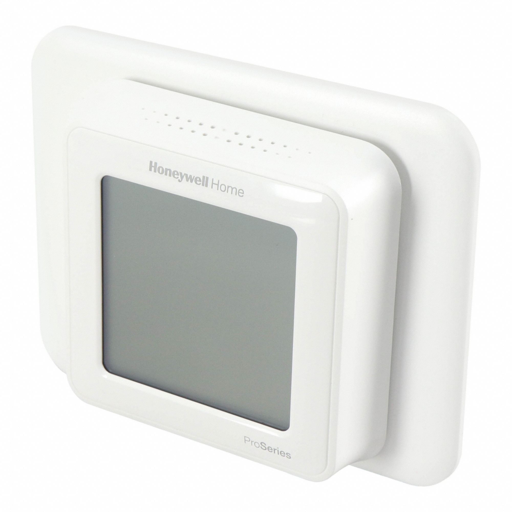 Low Voltage Thermostat: Heat and Cool, White, 5-1-1/5-2/7-Day, Touch Screen