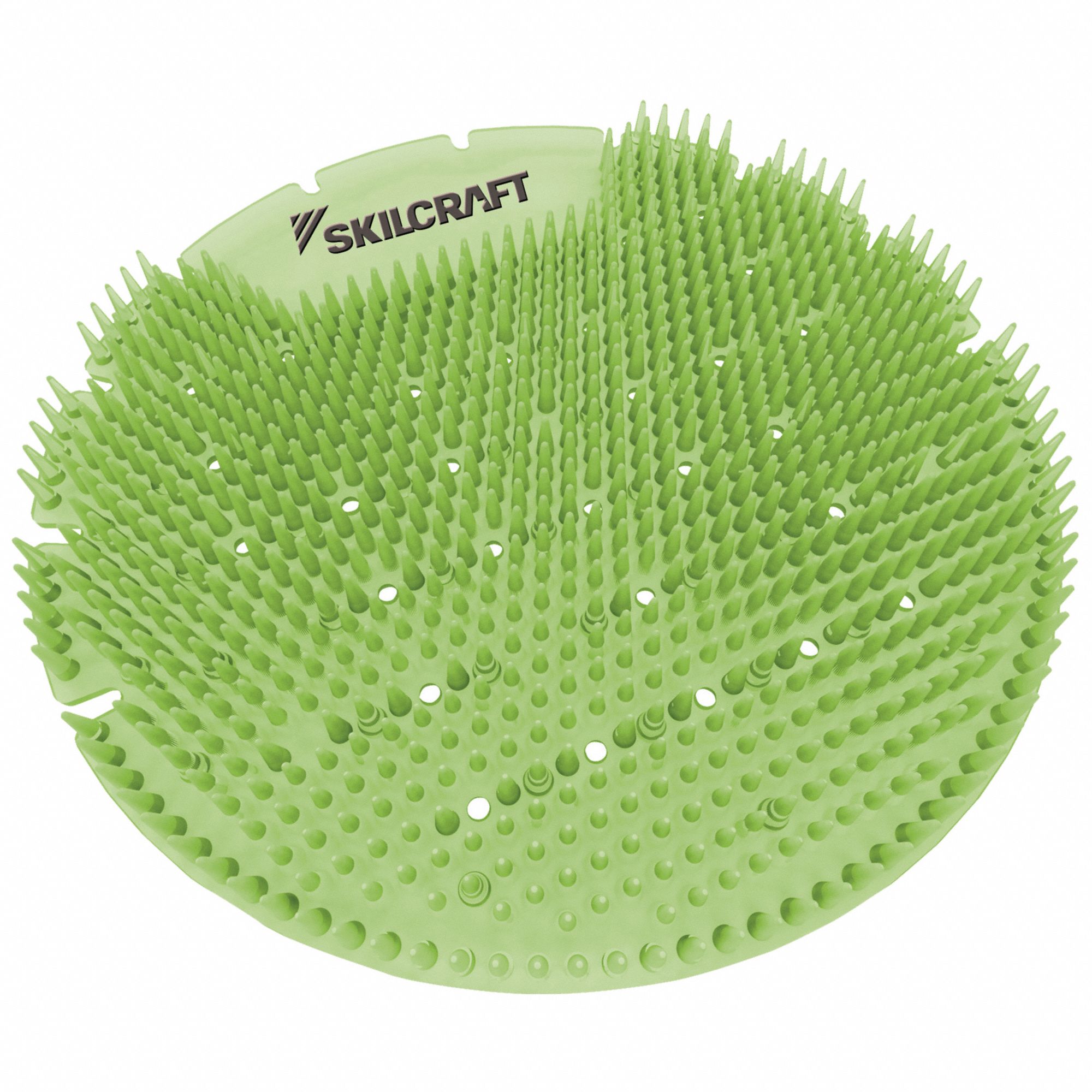 Urinal Screen Deodorizer: Non-Para, Round, 1.25 lb Container Size, Green, 6 PK