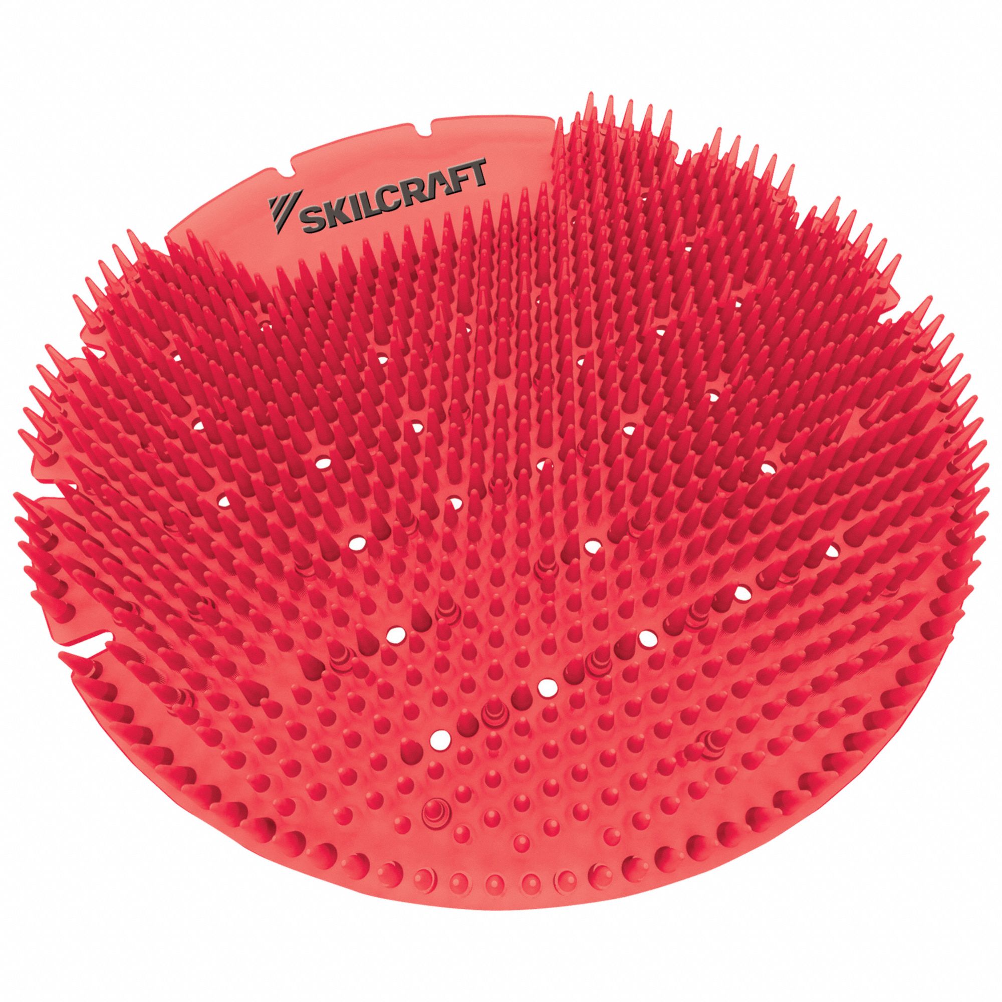 Urinal Screen Deodorizer: Non-Para, Round, 1.25 lb Container Size, Red, 6 PK