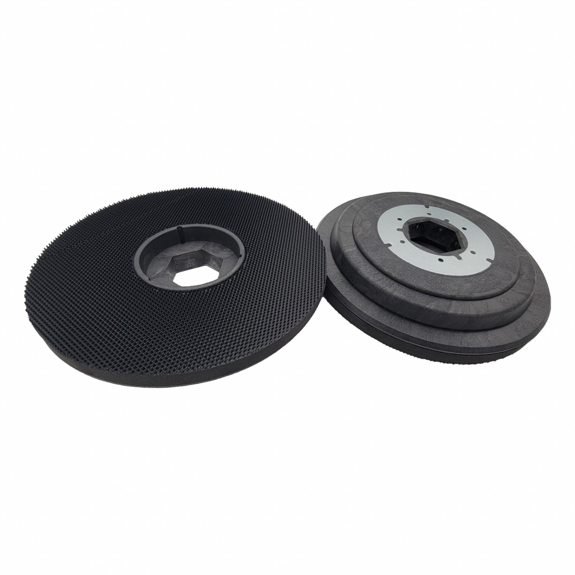 Pad Driver: 8 1/2 in Pad/Brush Size, Round, 8 1/2 in Dia, 17 1/2 in Fits Machine Size