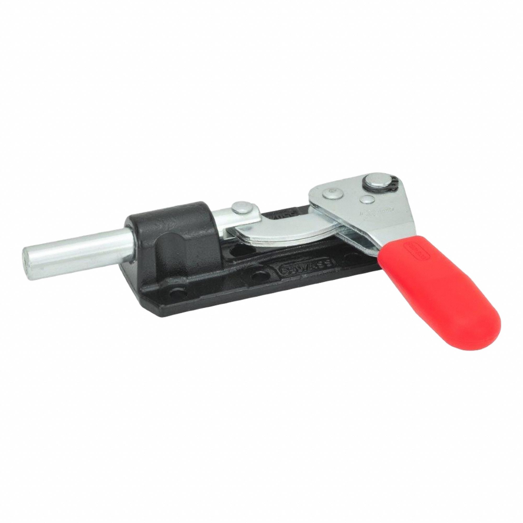 Push-Pull Toggle Clamp: Flange Base Mounting, Std Clockwise Handle, 113 mm Arm Lg, M8