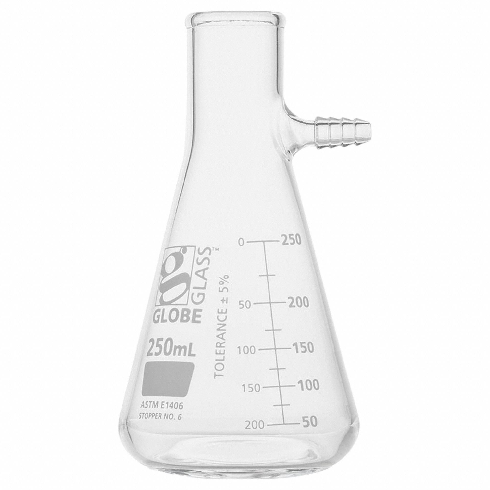 Borosilicate Glass, 250 mL Capacity mL, Filtering Flask 811GE6