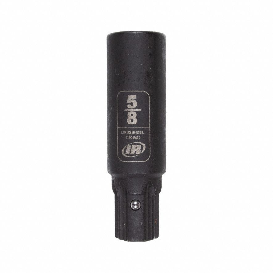 Impact Socket: SAE, 5/8 in Socket Size, 6-Point, Deep, 2 61/64 in Overall Lg