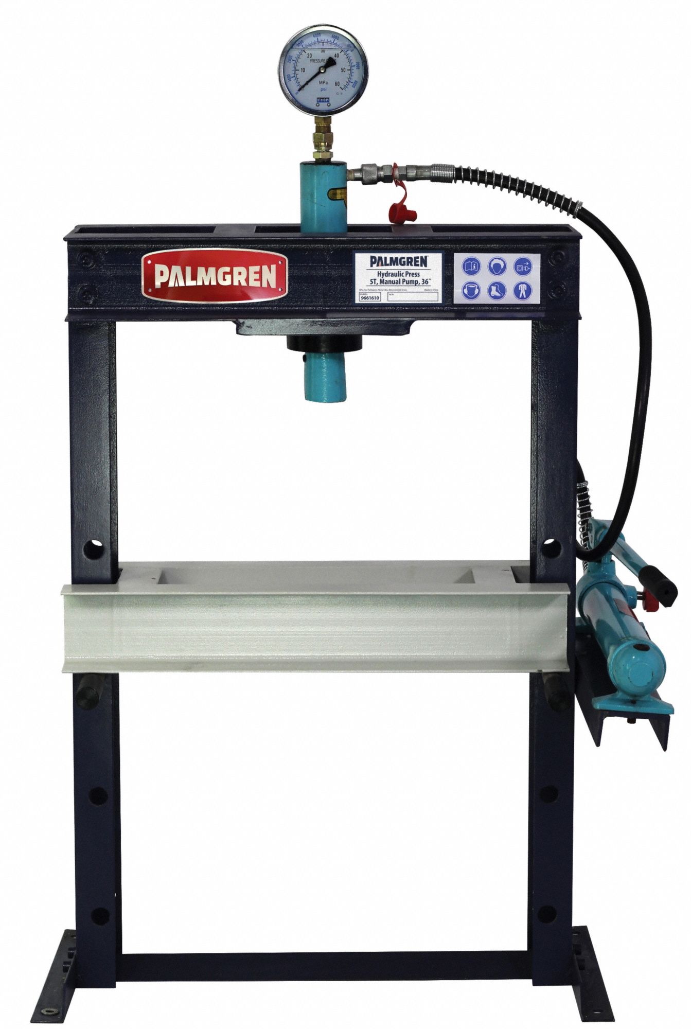 Hydraulic Press: Manual, H-Frame, 5 ton