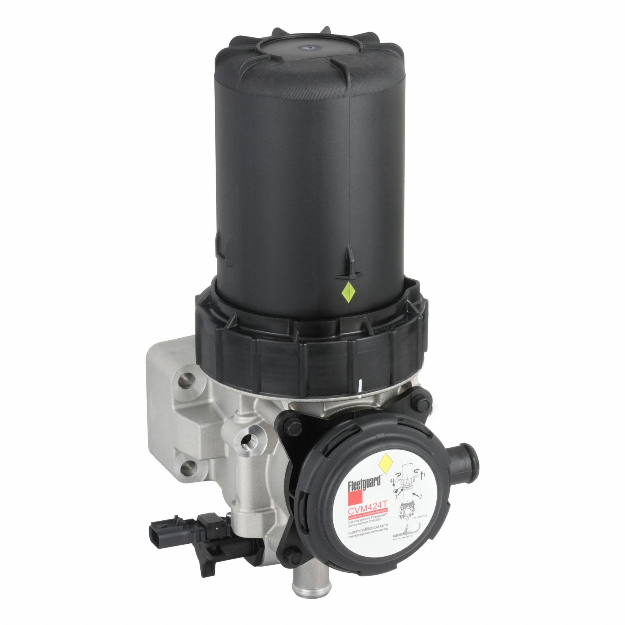 Crankcase Ventilation Filter: 5 15/32 in Outside Dia, 15 7/16 in Overall Lg