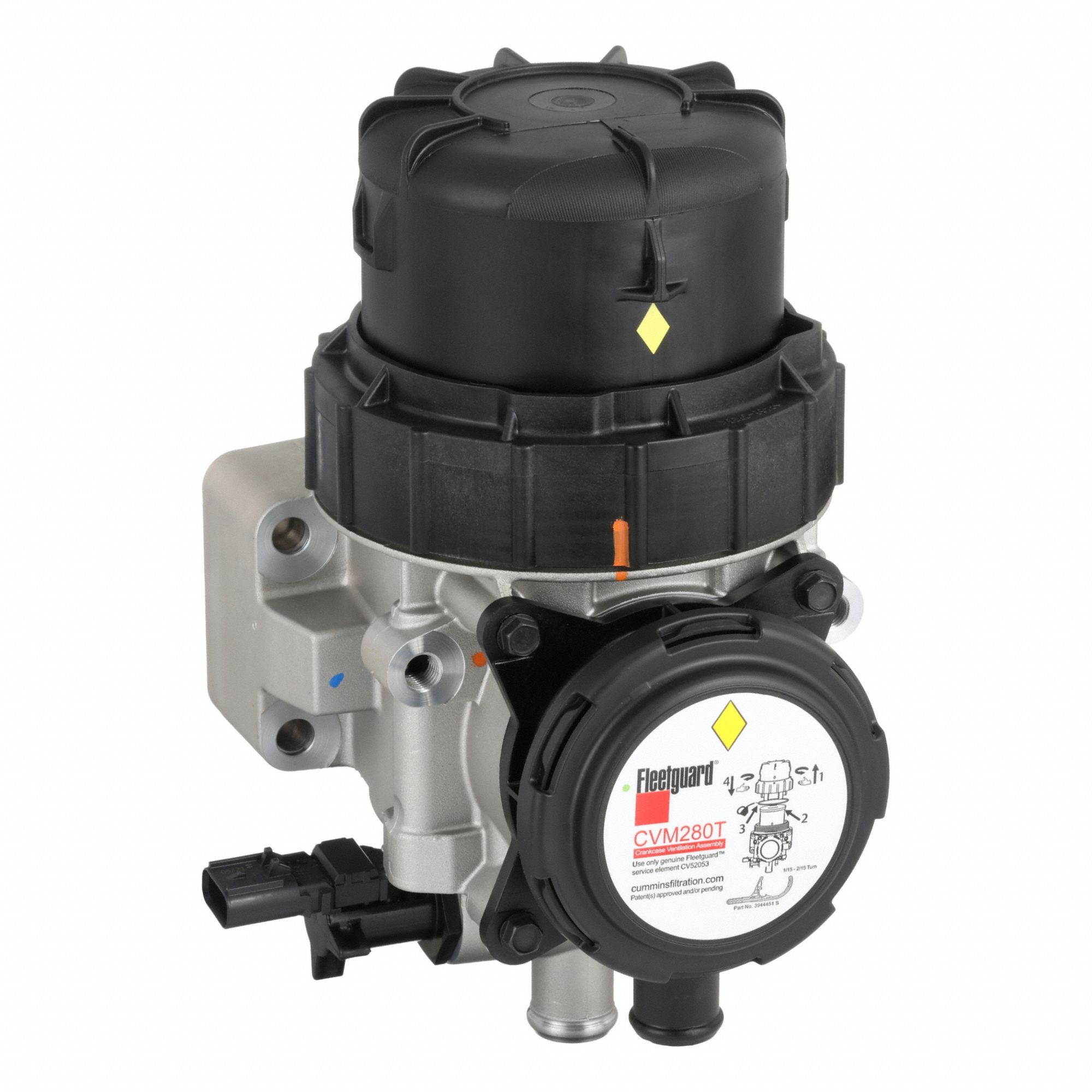 Crankcase Ventilation Filter: 5 15/32 in Outside Dia, 11 21/32 in Overall Lg