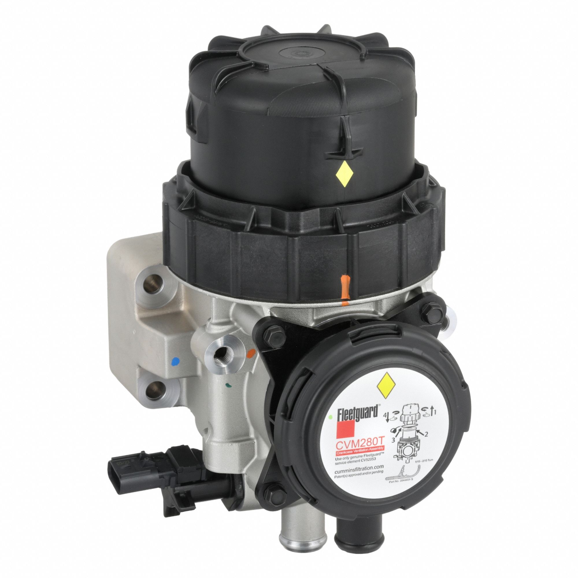 Crankcase Ventilation Filter: 5 15/32 in Outside Dia, 11 21/32 in Overall Lg