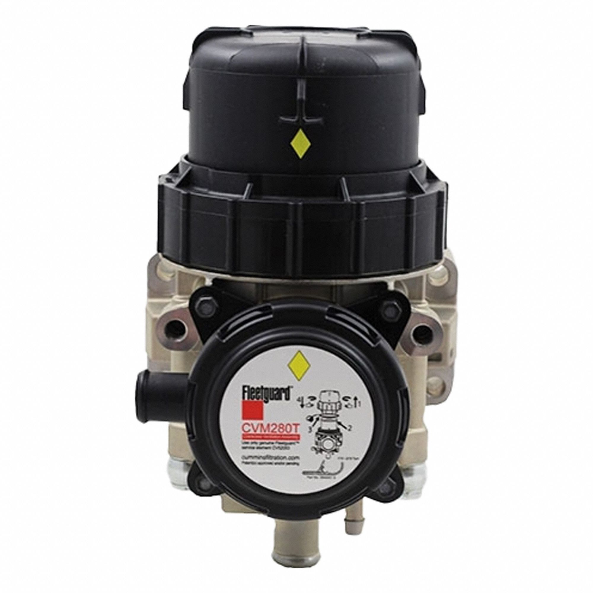 Crankcase Ventilation Filter: 5 15/32 in Outside Dia, 25 in Overall Lg, Synthetic Media