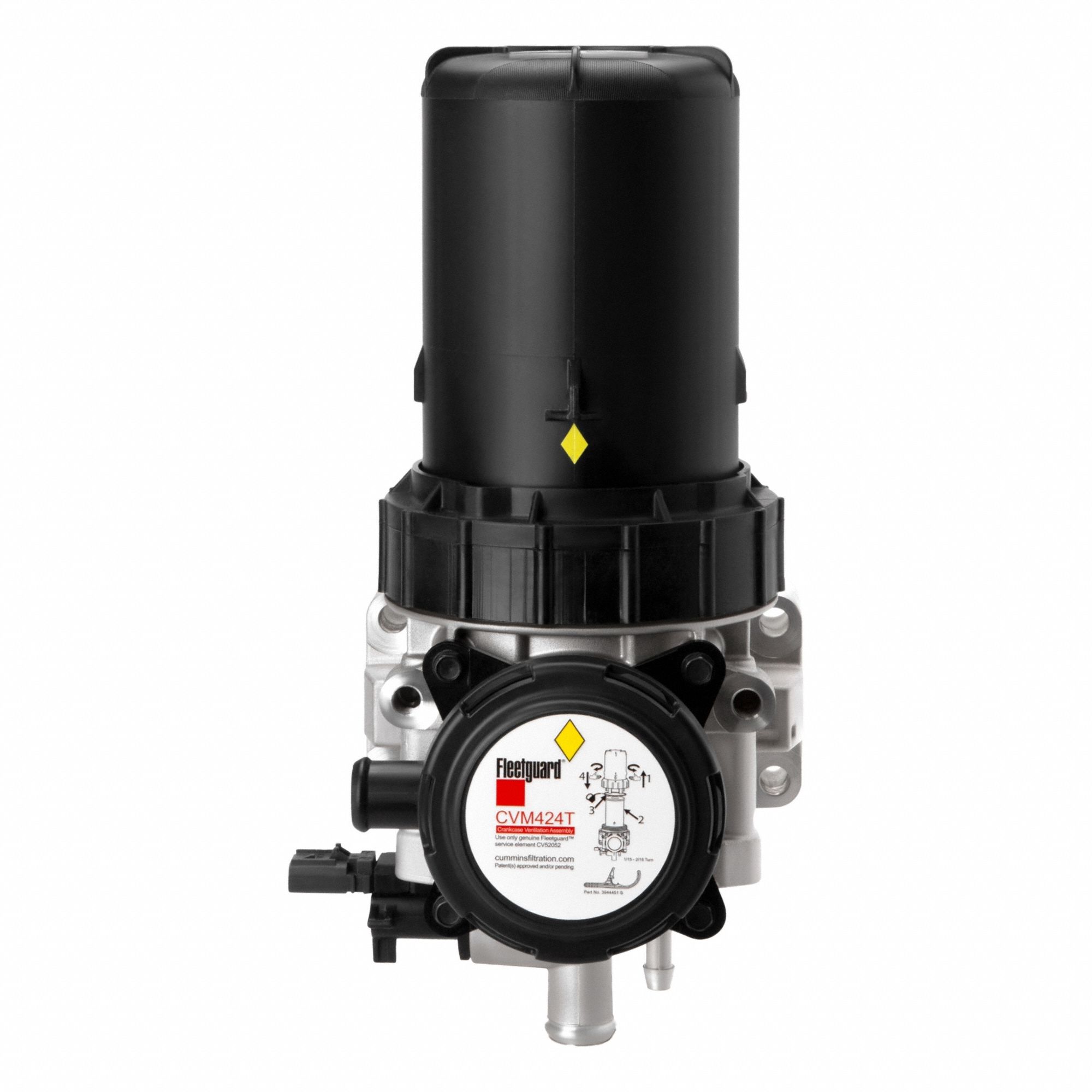 Crankcase Ventilation Filter: 5 15/32 in Outside Dia, Synthetic Media