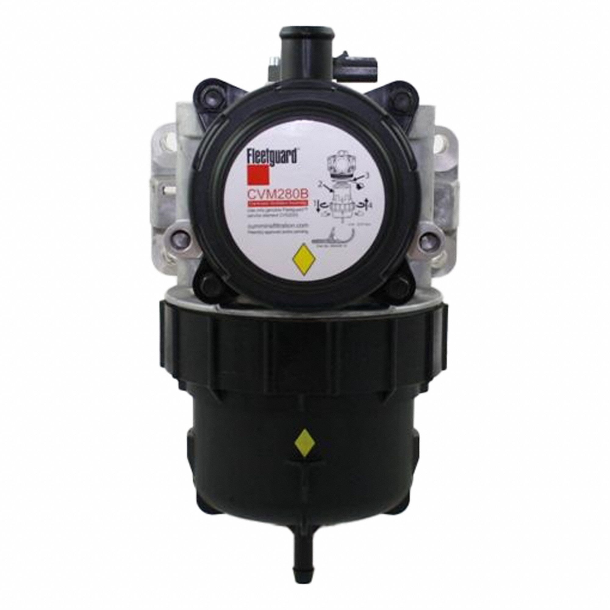 Crankcase Ventilation Filter: 5 15/32 in Outside Dia - Bottom, 11 21/32 in Overall Lg