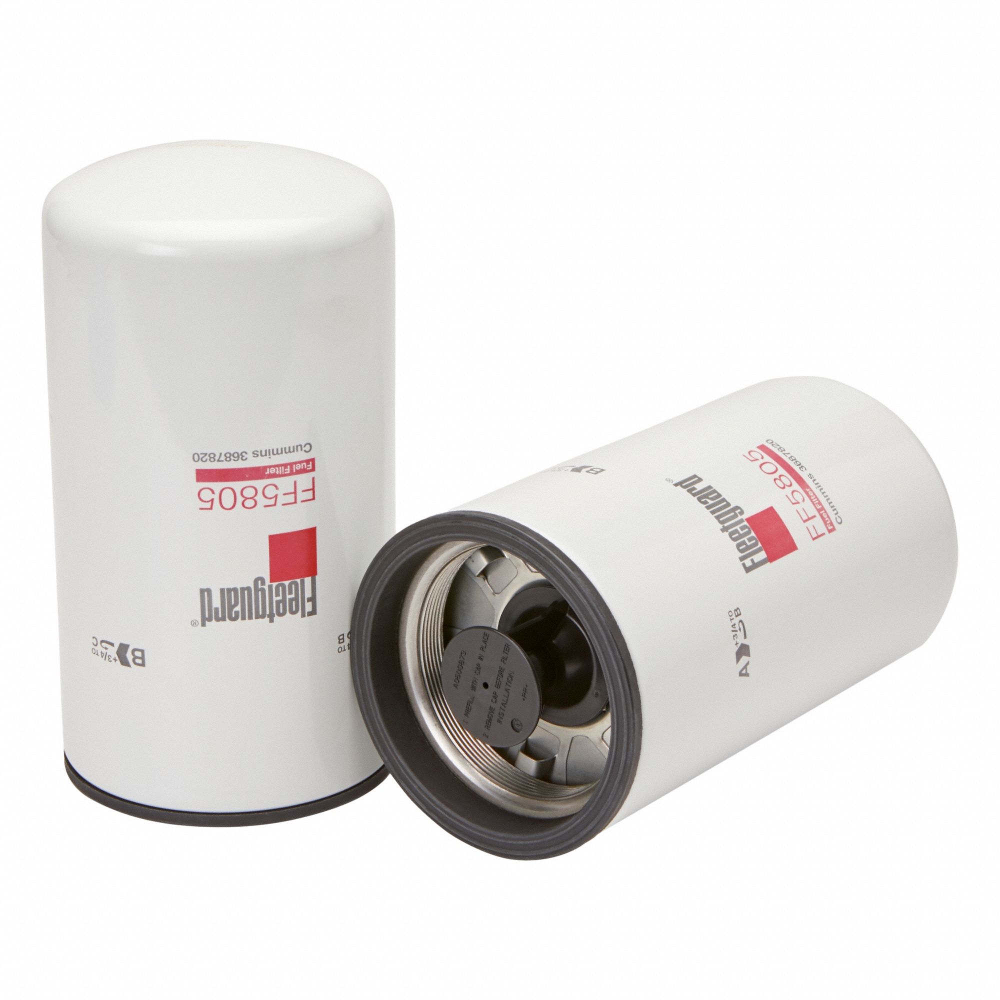 Fuel Filter: Spin-On, 8 15/16 in Overall Lg, 4 3/4 in Outside Dia, M90-2 Thread Size