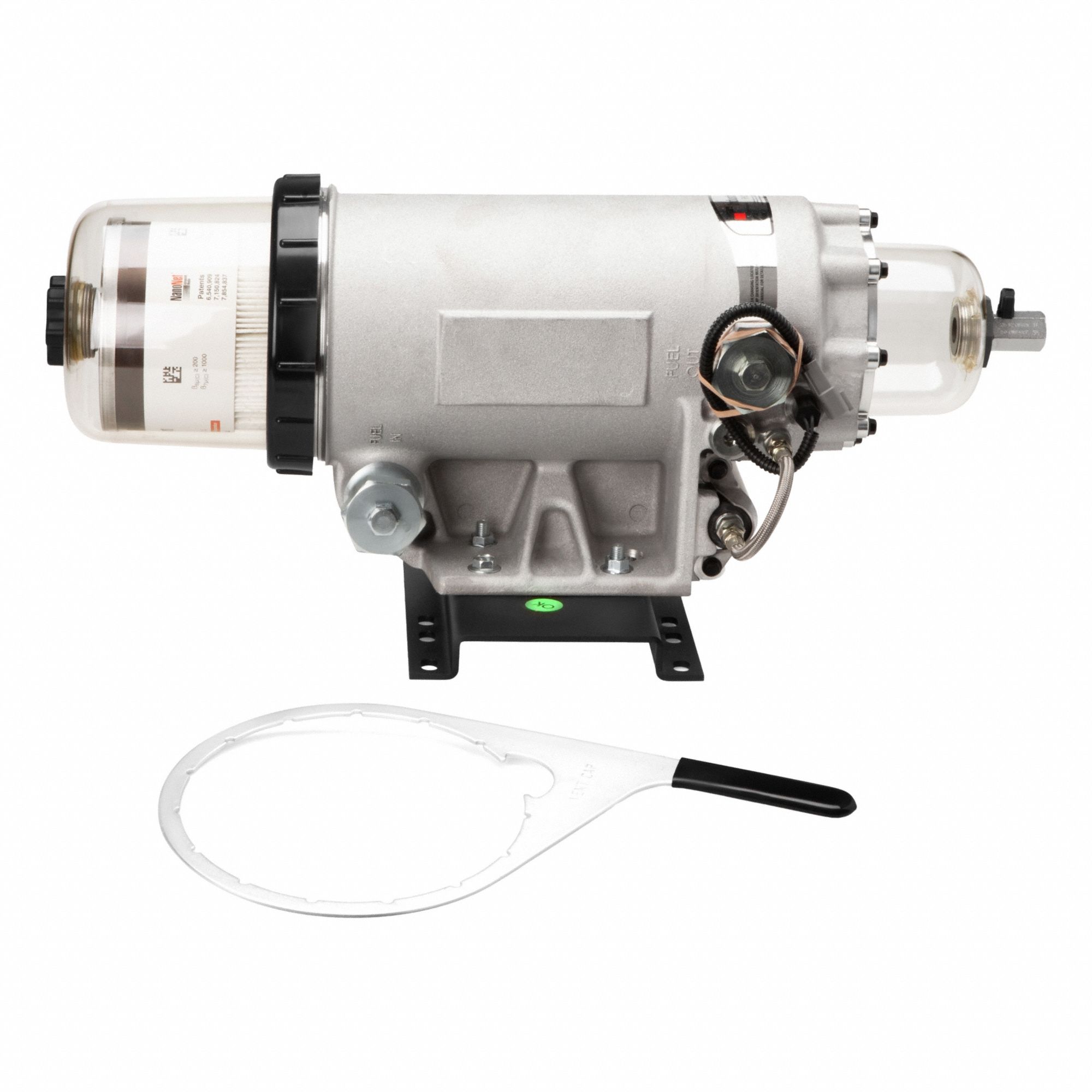 Filter Housing: Fuel Filter, Filter Housing, Aluminum, 27 19/32 in Lg, Bracket, FS53014