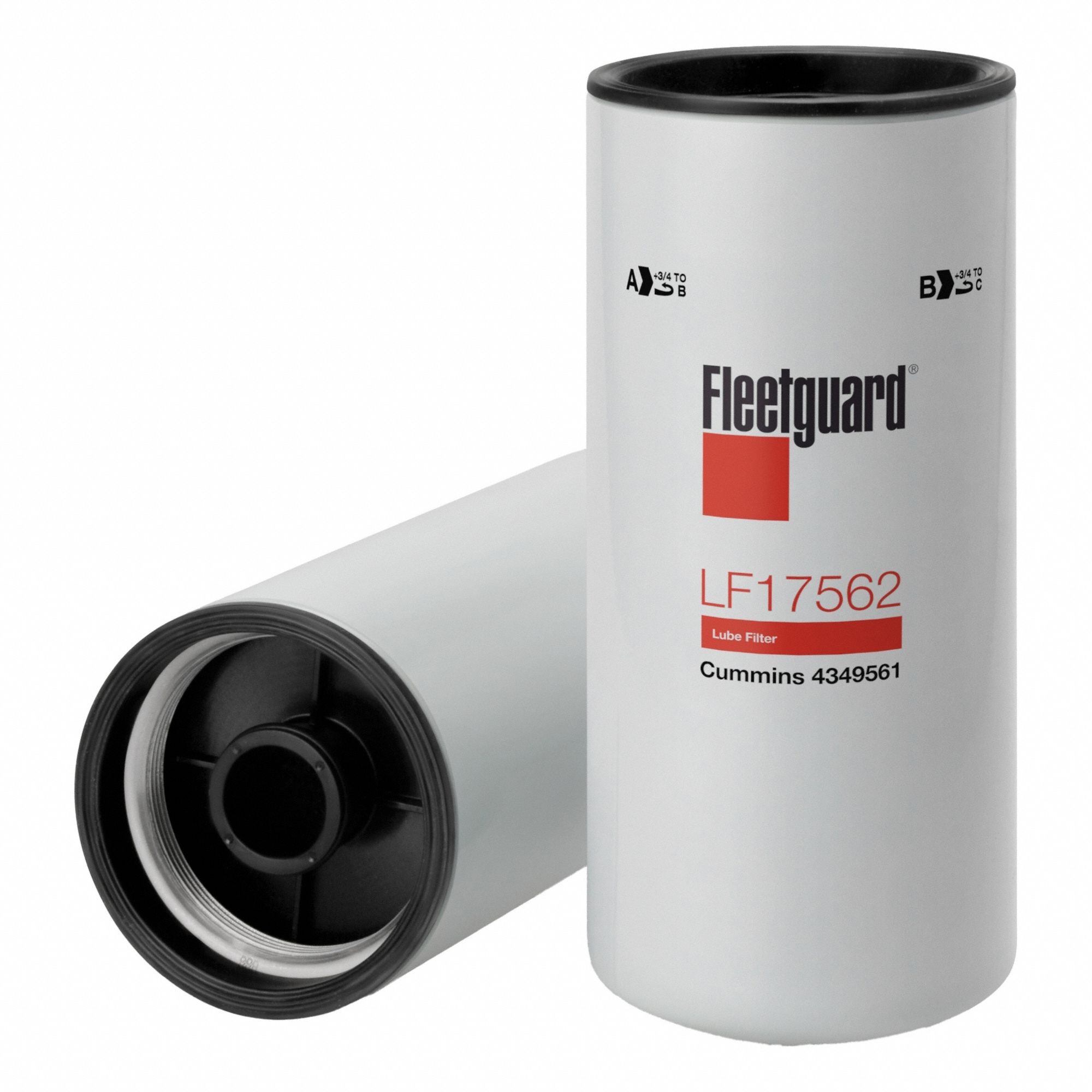 Oil Filter: M107-2.5 Thread Size, 12 9/16 in Overall Ht, 12 9/16 in Overall Lg, Oil