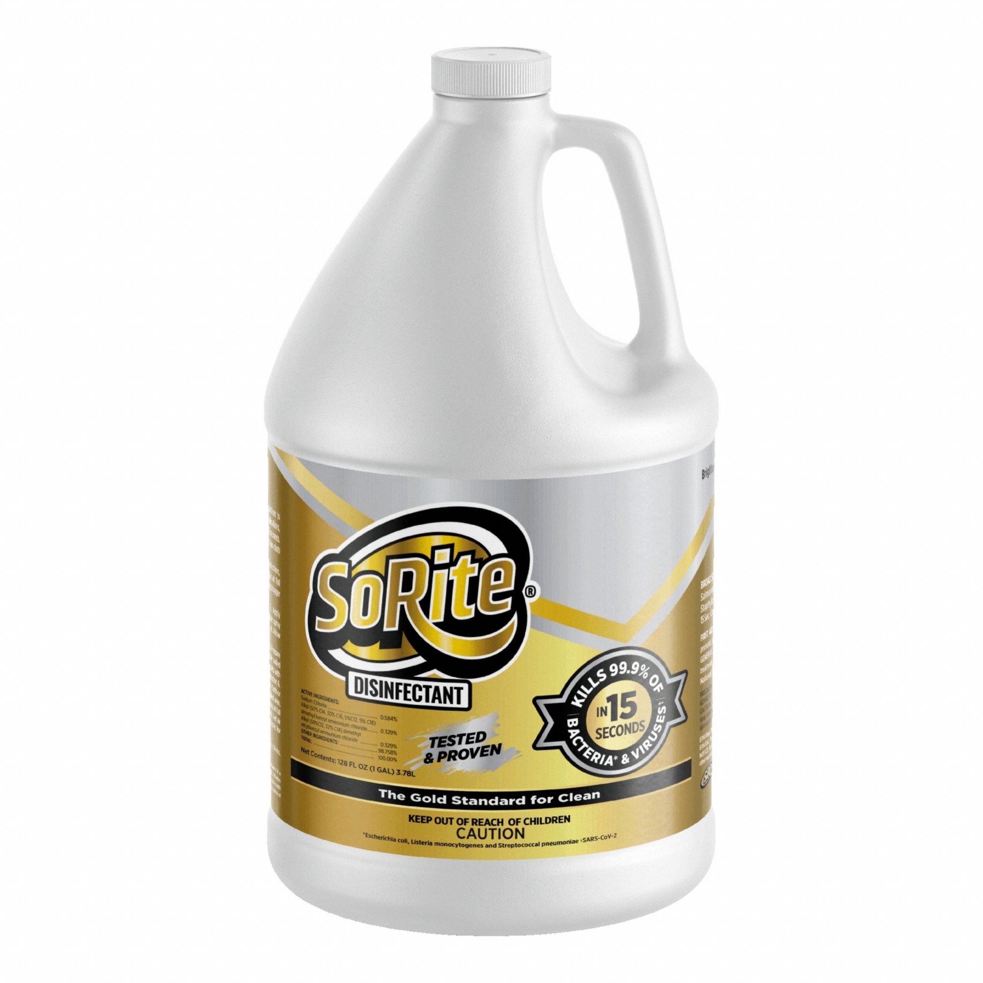 Disinfectant Cleaner: Jug, Ready to Use, Liquid, Sodium Chlorite, Fresh, SoRite®, 4 PK