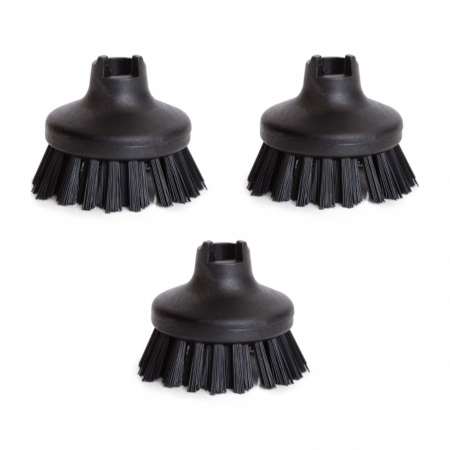 Round Brush: Round Brush, Nylon/Plastic, 3 in Bristle Dia, 3/4 in Bristle Lg, ES6100/J19779