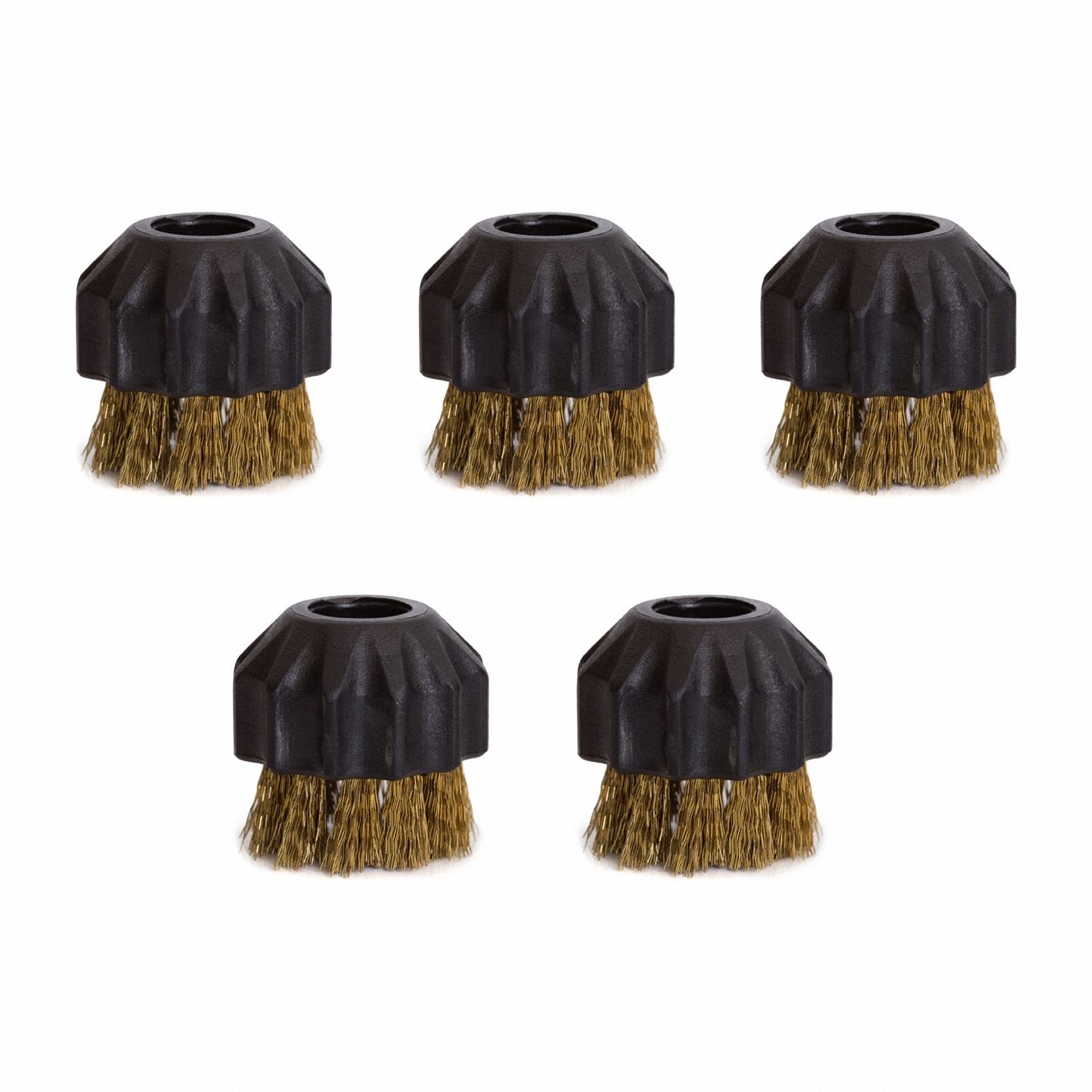 Round Brush: Round Brush, Brass/Plastic, 1 in Bristle Dia, 1/2 in Bristle Lg, ES6100/J19779